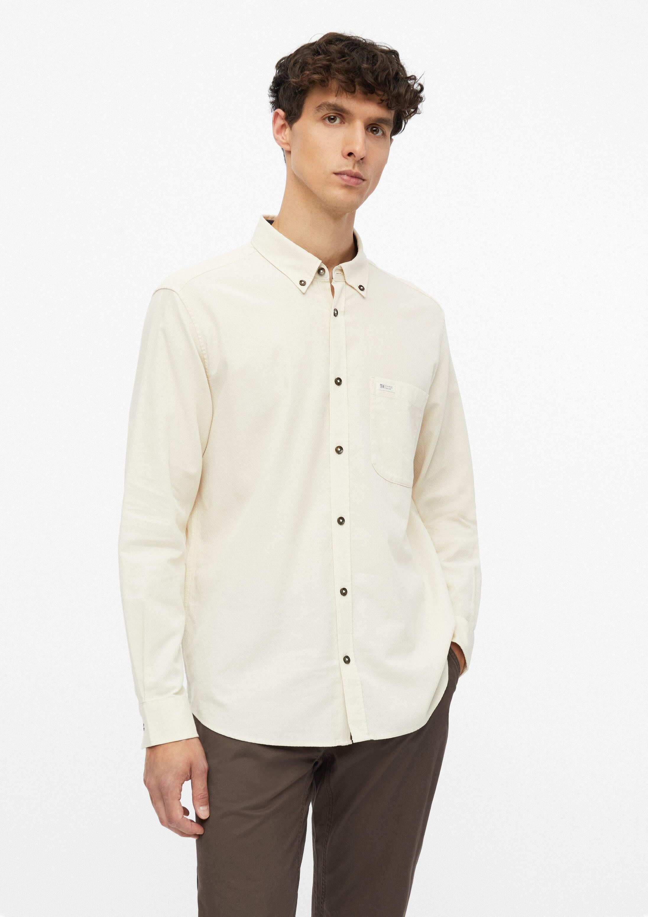 s.Oliver Langarmhemd Hemd Regular Fit: Fein strukturiertes Hemd mit Button-Down-Kragen