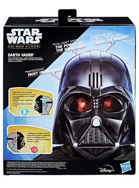 Hasbro Verkleidungsmaske Darth Vader mit Stimmenverzerrer, Komm auf die dunkle Seite mit nur einem Knopfdruck!