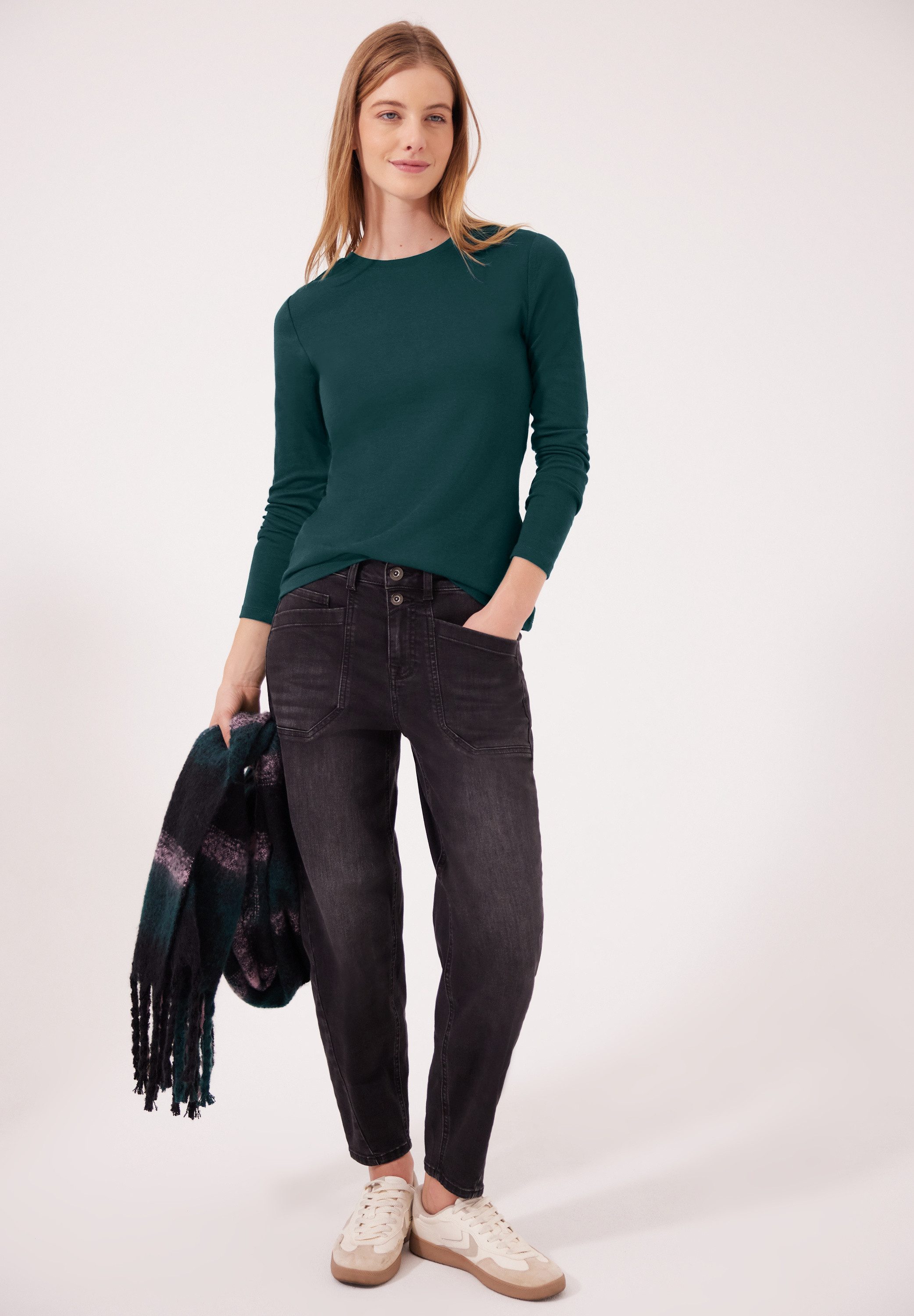 STREET ONE STUDIO Langarmshirt im soften Baumwoll-Mix – Bild 3 von 5