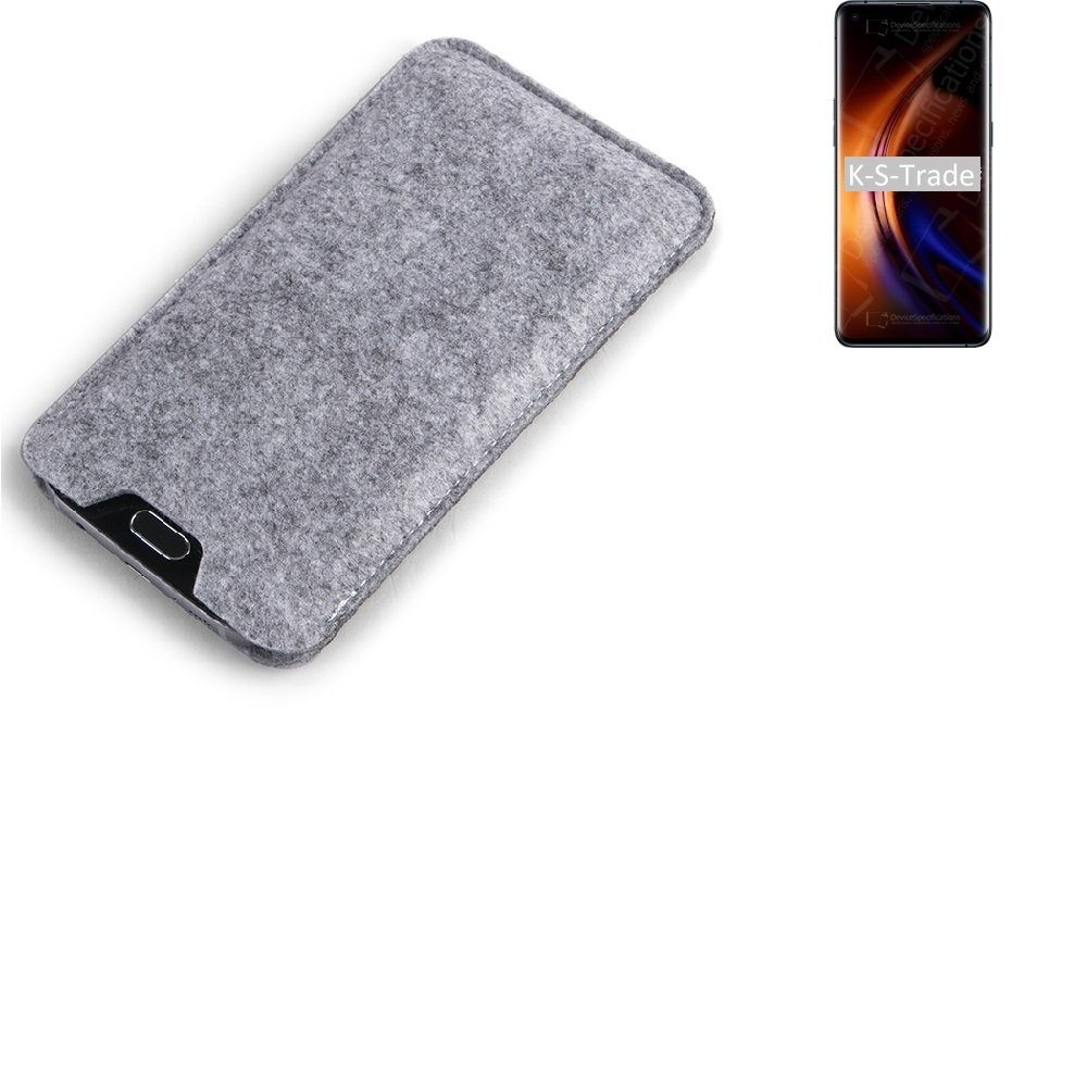 K-S-Trade Handyhülle für Oppo Find X3 Pro, Filz Handyhülle Schutzhülle Filztasche Filz Tasche Case Sleeve