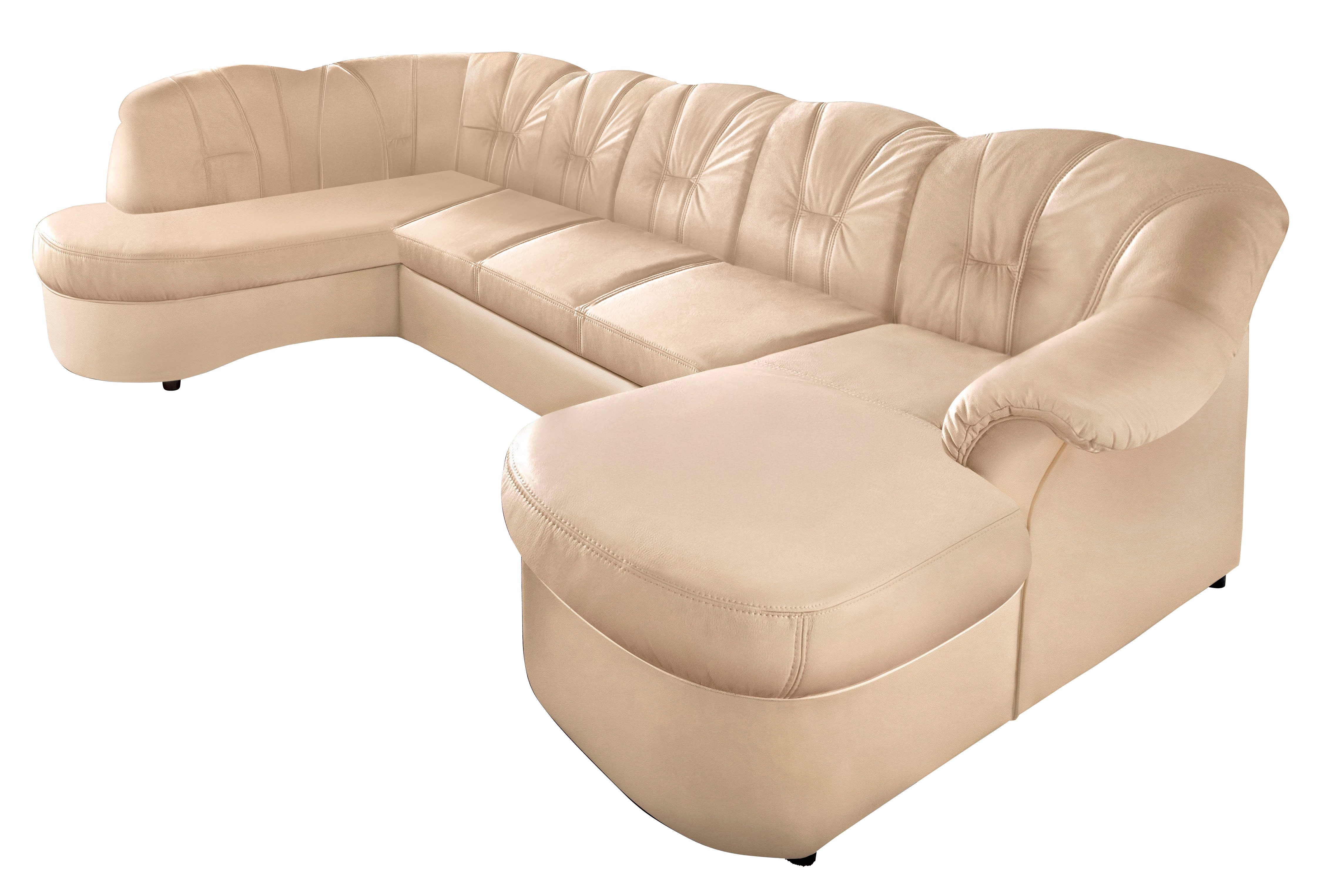 DOMO collection Wohnlandschaft Flores auch in Leder-Bezug, B/T/H: 293/180/86 cm, U-Form, 3 Teile, wahlw. mit Bettfunktion, wahlw. mit Federkern, Unser Dauertiefpreis