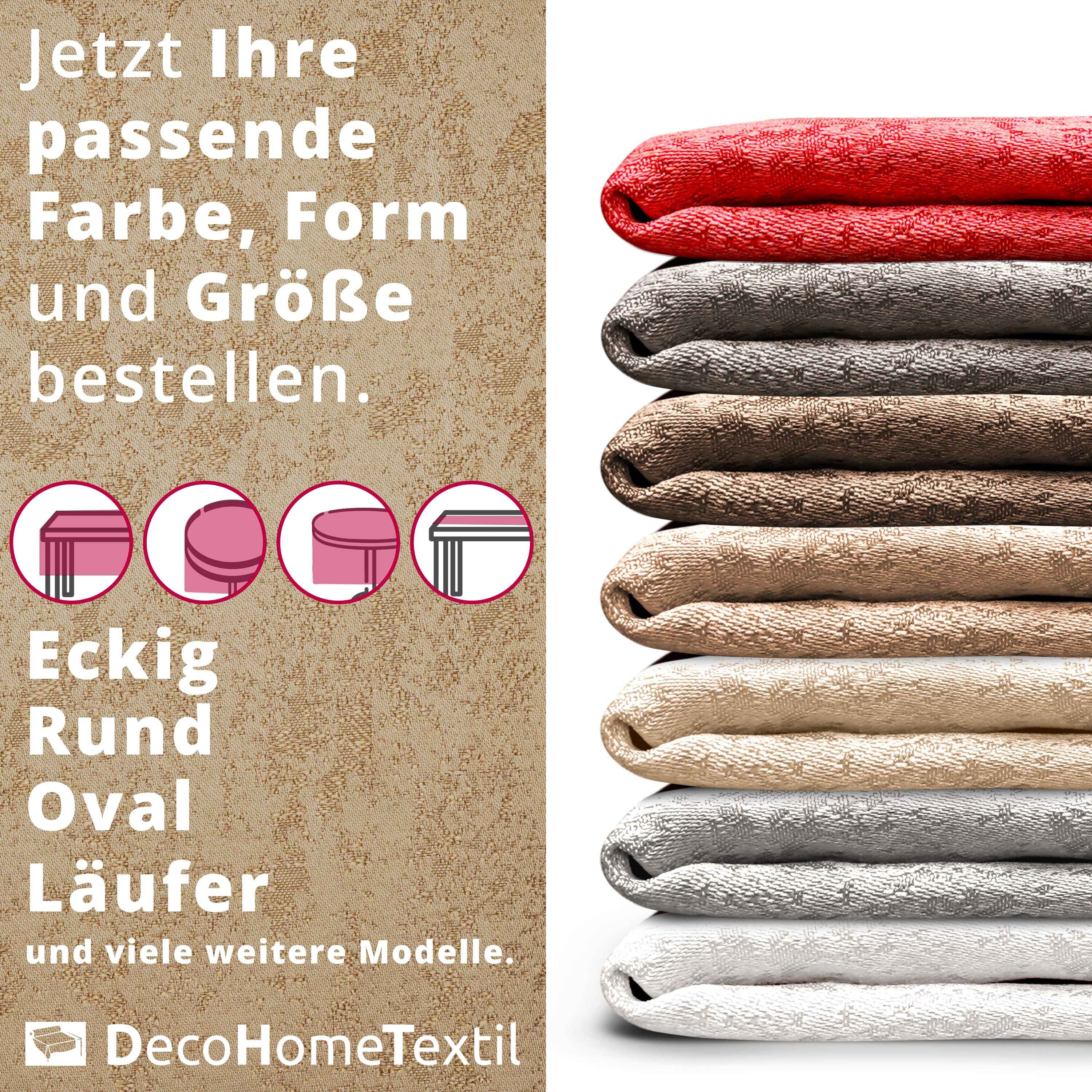 DecoHomeTextil Heimtextilmanufaktur Tischdecke Jacquard GRANIT Meliert mit Lotus Effekt – Bild 3 von 5