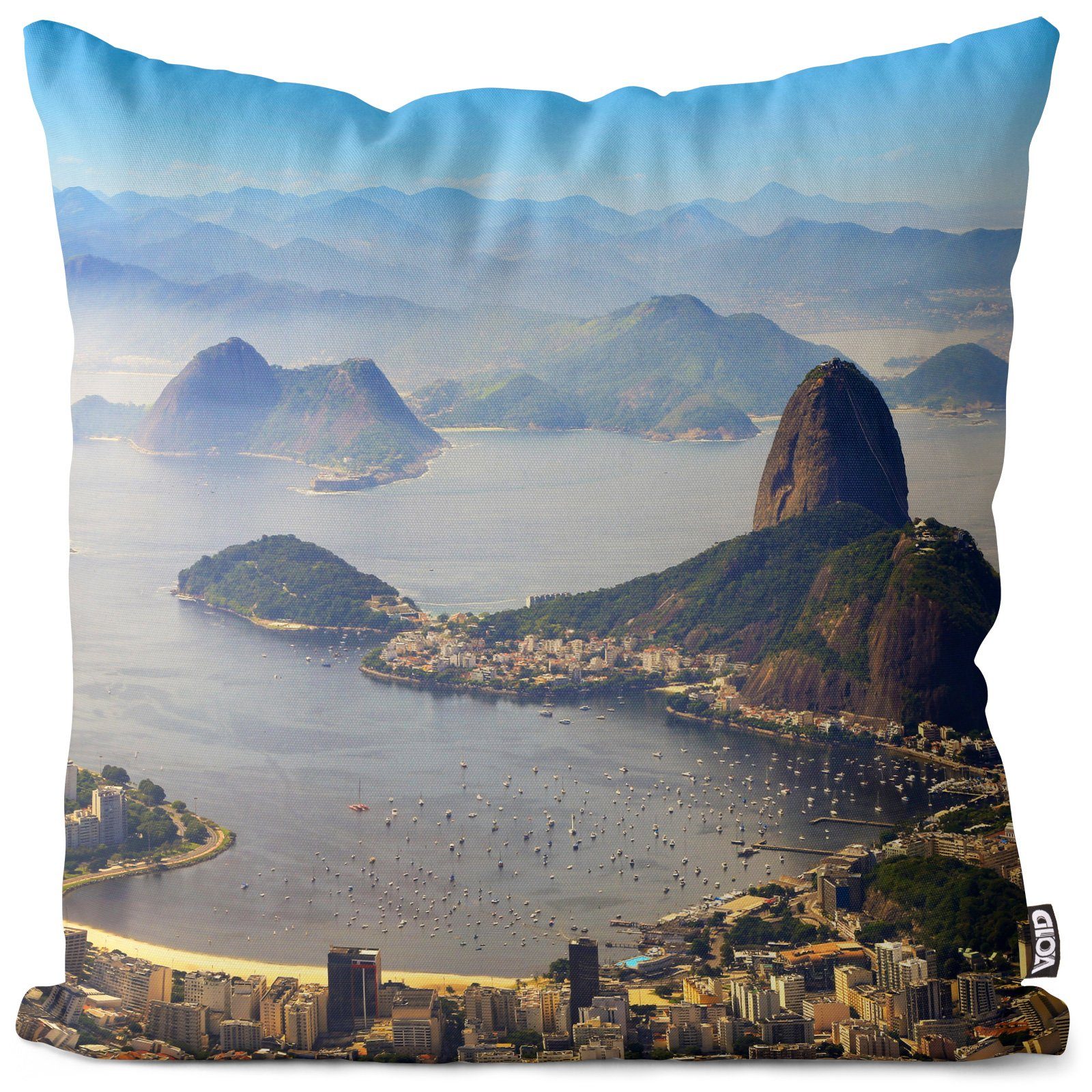 Kissenbezug, VOID (1 Stück), Sofa-Kissen Rio de Janeiro Cocovado Mountain Berg Großstadt Brasilien Südamerika Amerika Lateinamerika Reise Urlaub