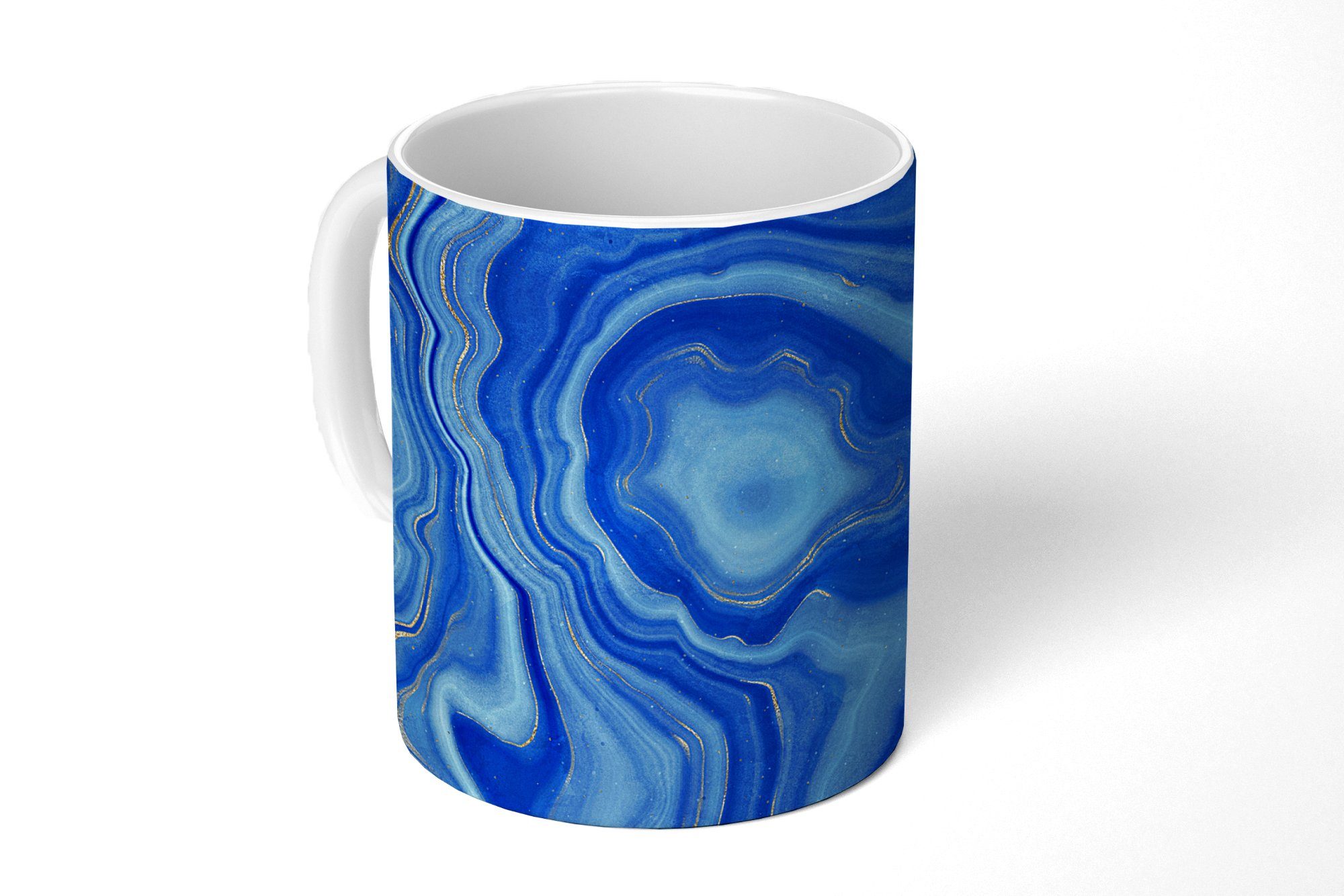 MuchoWow Tasse Marmor Himmel, Blau Teetasse, Keramik, Teetasse, Kaffeetassen, - Geschenk Becher, 