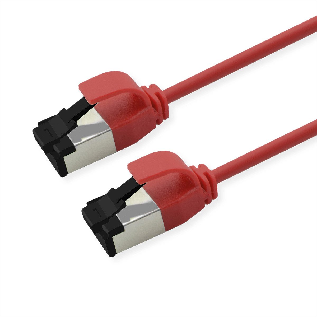 ROLINE U/FTP Patchkabel Cat.8 (Class I), slim LAN-Kabel, RJ-45 Männlich (Stecker), RJ-45 Männlich (Stecker) (15.0 cm), LSOH, Litzendraht