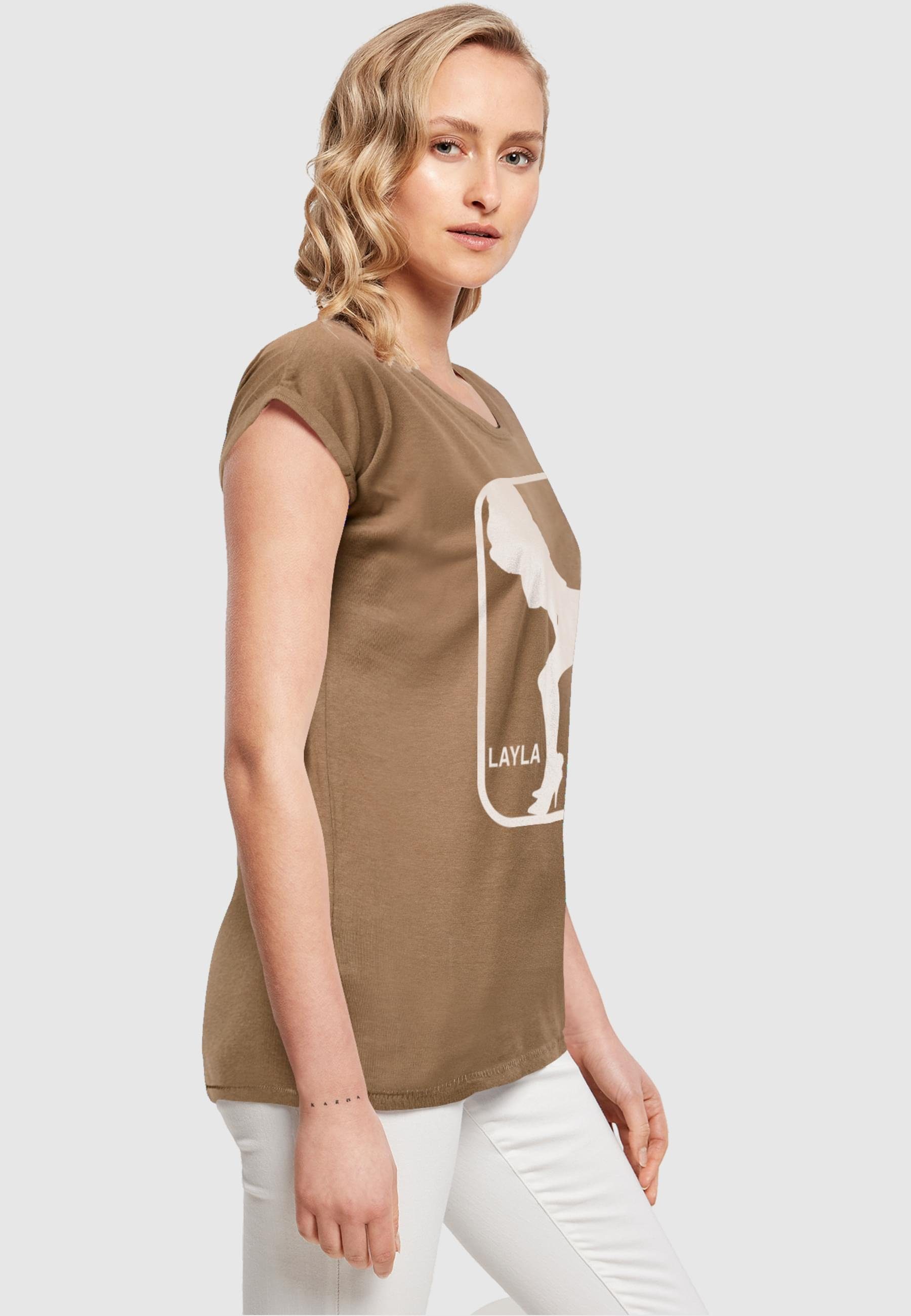 Merchcode T-Shirt Damen Ladies Layla Dance olive (1-tlg) T-Shirt X
