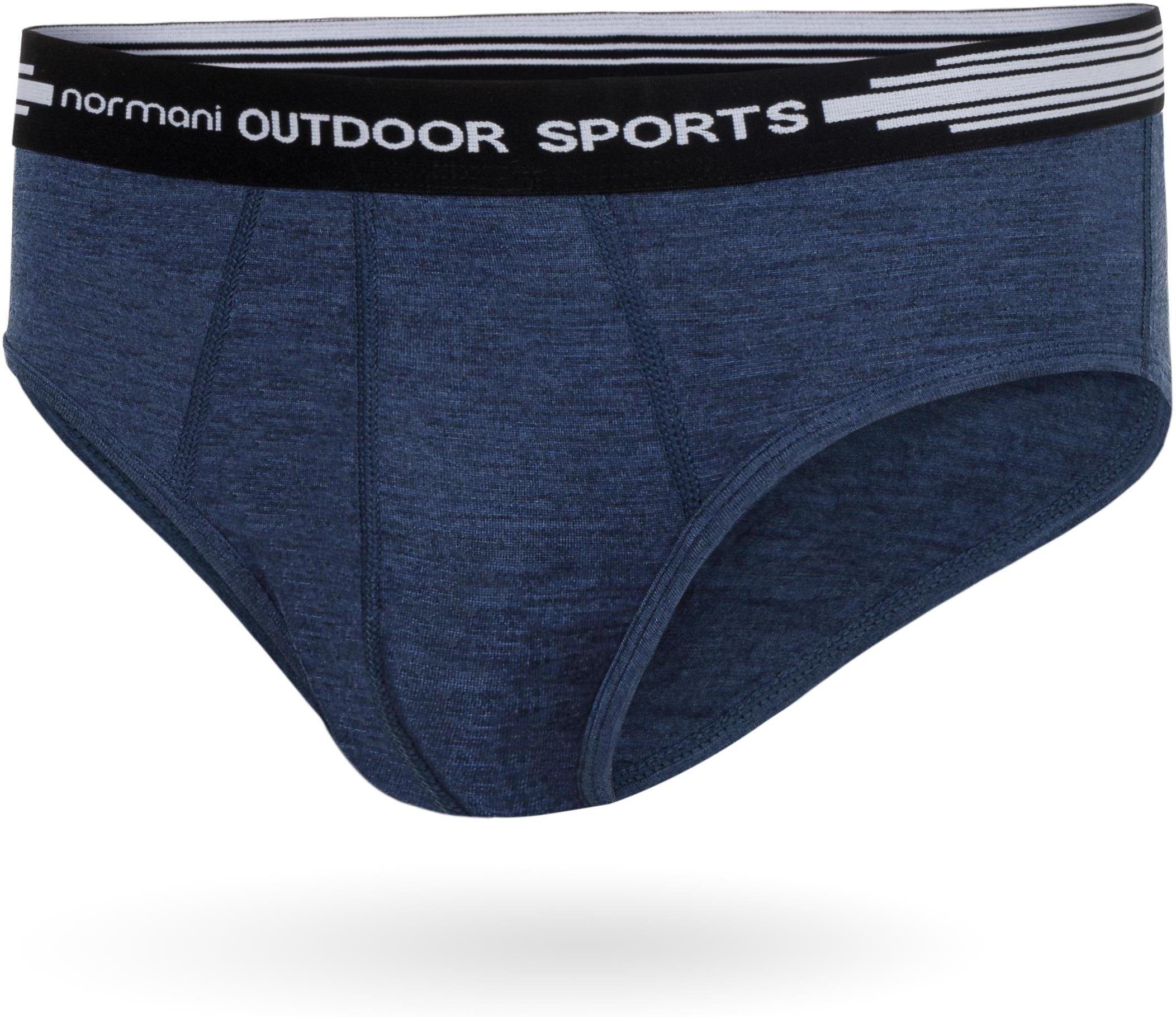 normani Slip 2er Pack Herren Merino Slip Unterhose Retroshorts atmungsaktive Boxershorts
