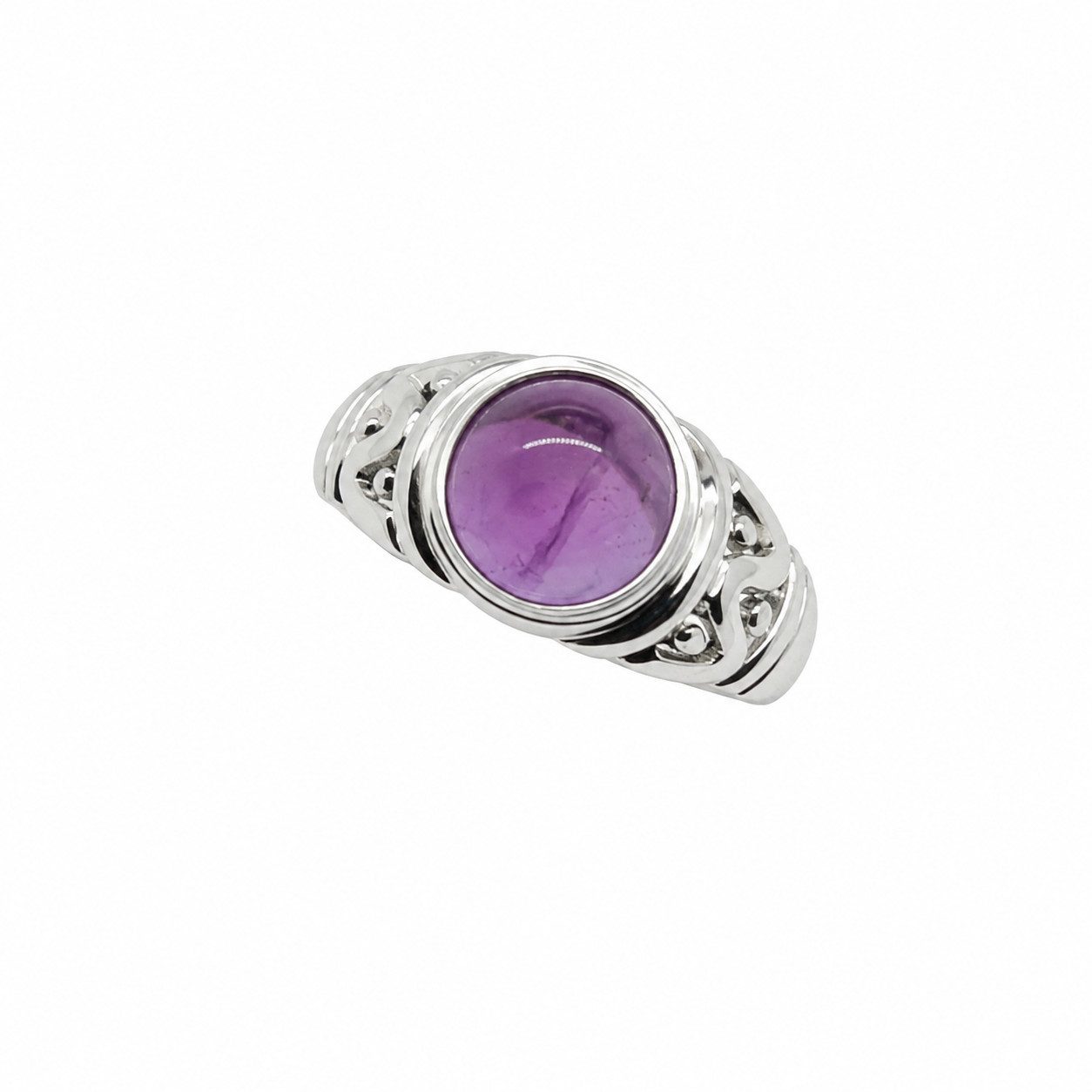 Sogni d'oro Fingerring "Amara" mit Amethyst, Silber 925 (Sterlingsilber)