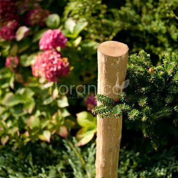 Floranica Zaunpfosten, Zaunpfahl Pfosten Durchmesser 6-8cm Haselnussholz Höhe: 90cm 1 Stk.