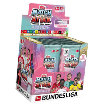 Topps Sammelkarte Topps Match Attax Bundesliga Karten Saison 2023 / 2024 - 1 Display, Bundesliga Karten 2024 - 1 Display