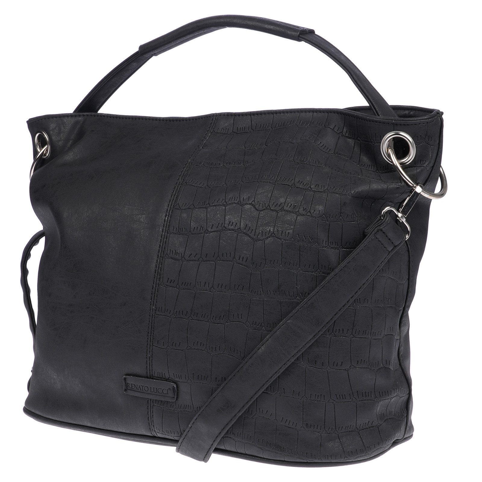 Christian Wippermann Umhängetasche Damen Tasche Schultertasche Umhängetasche Crossover Bag Olive, Leder Optik Handtasche