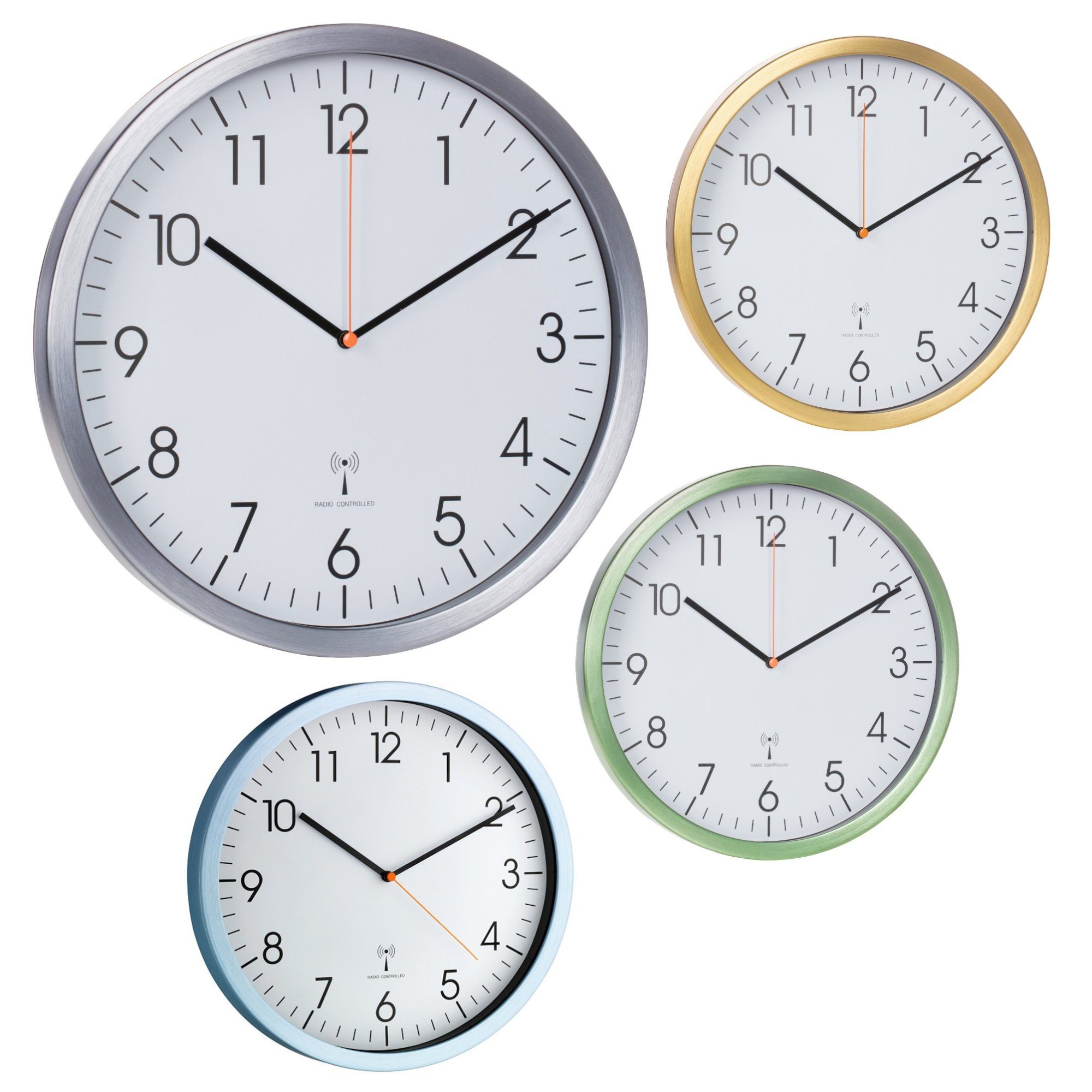 TFA Dostmann Funkwanduhr TFA 60.3517 mit mattem Alurahmen und leisem Sweep- günstig online kaufen