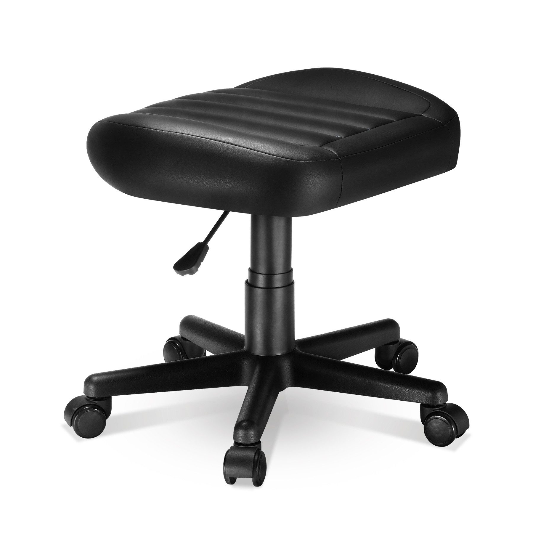 EE EUREKA ERGONOMIC Drehhocker Hocker Höhenverstellbar mit Rollen, 35-43cm Sitzhöhe, 360° Rollsitz (1 St), Kunstleder Arbeitshocker mit Rutschhemmender Sockel für Büro Salon