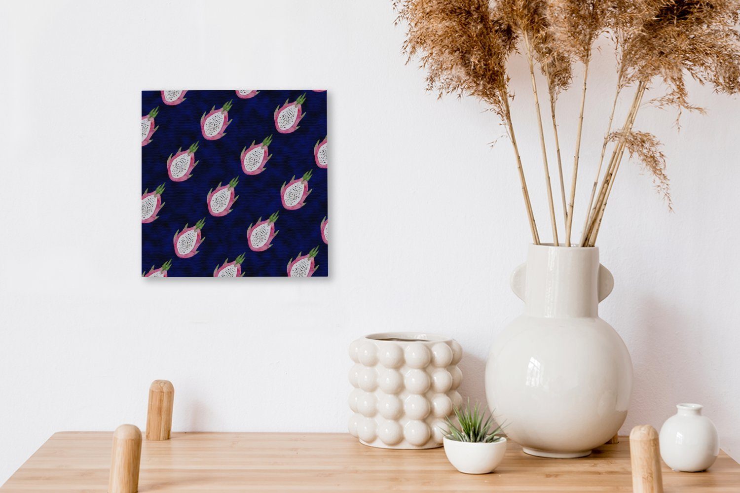 OneMillionCanvasses® Leinwandbild Drachenfrucht - Obst (1 - St), Tropisch, Bilder Leinwand für Schlafzimmer Wohnzimmer