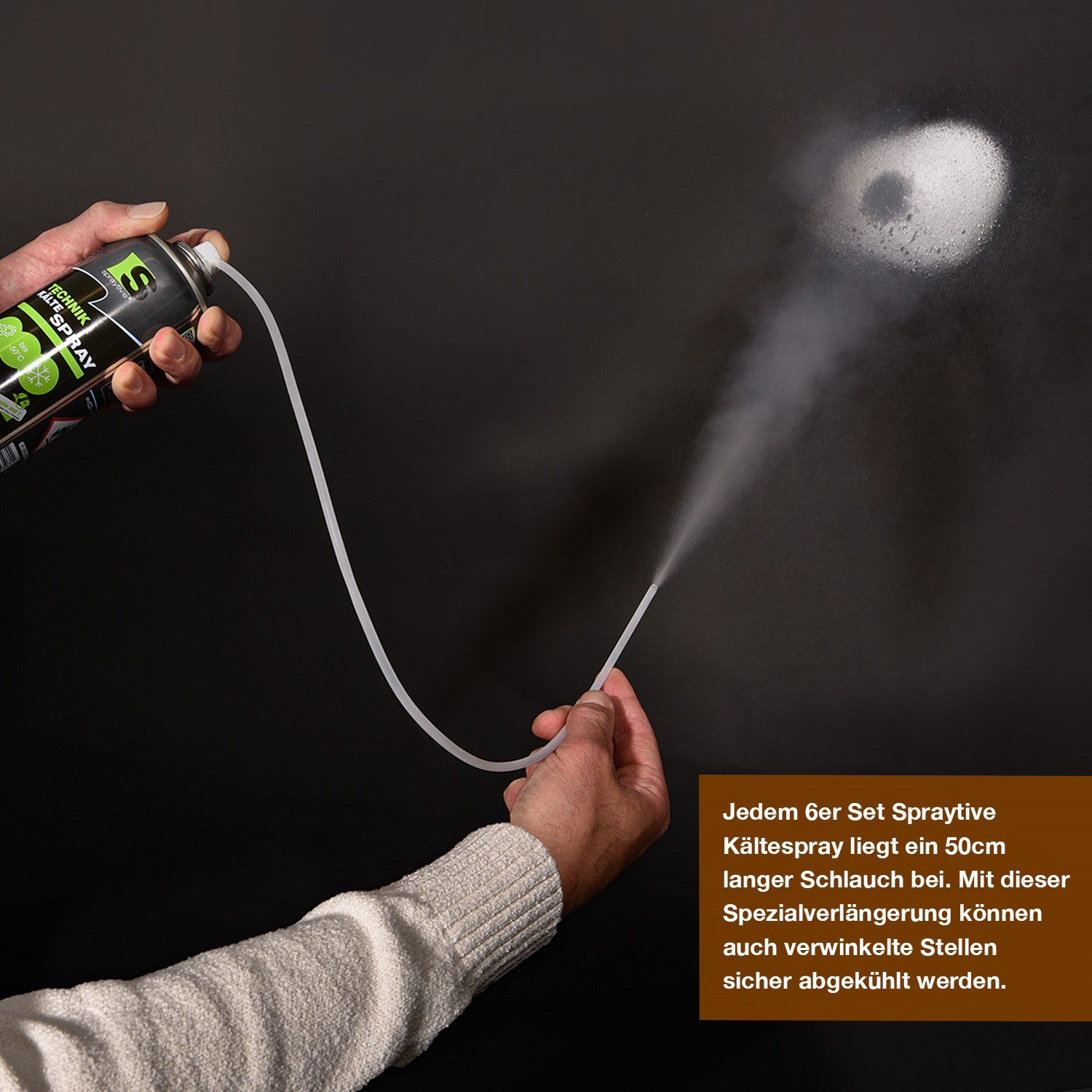 Spraytive Kältemittel 6x 400ml Kältespray Werkstatt: Eisspray, Vereisungsspray bis -50°C, Made in Germany