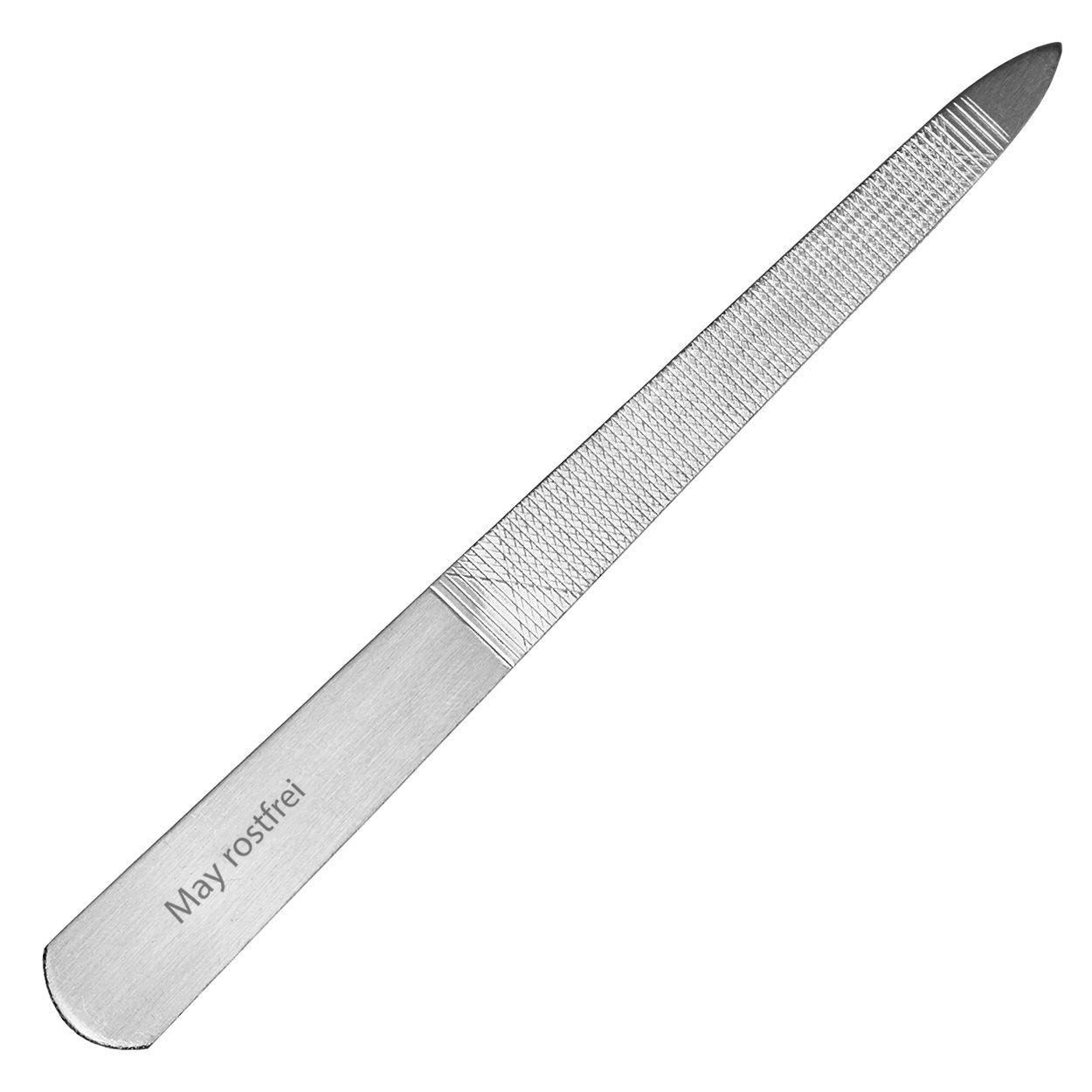 May Saphir-Nagelfeile Nagelfeile aus Metall - doppelseitig - rostfrei - verschiedene Längen
