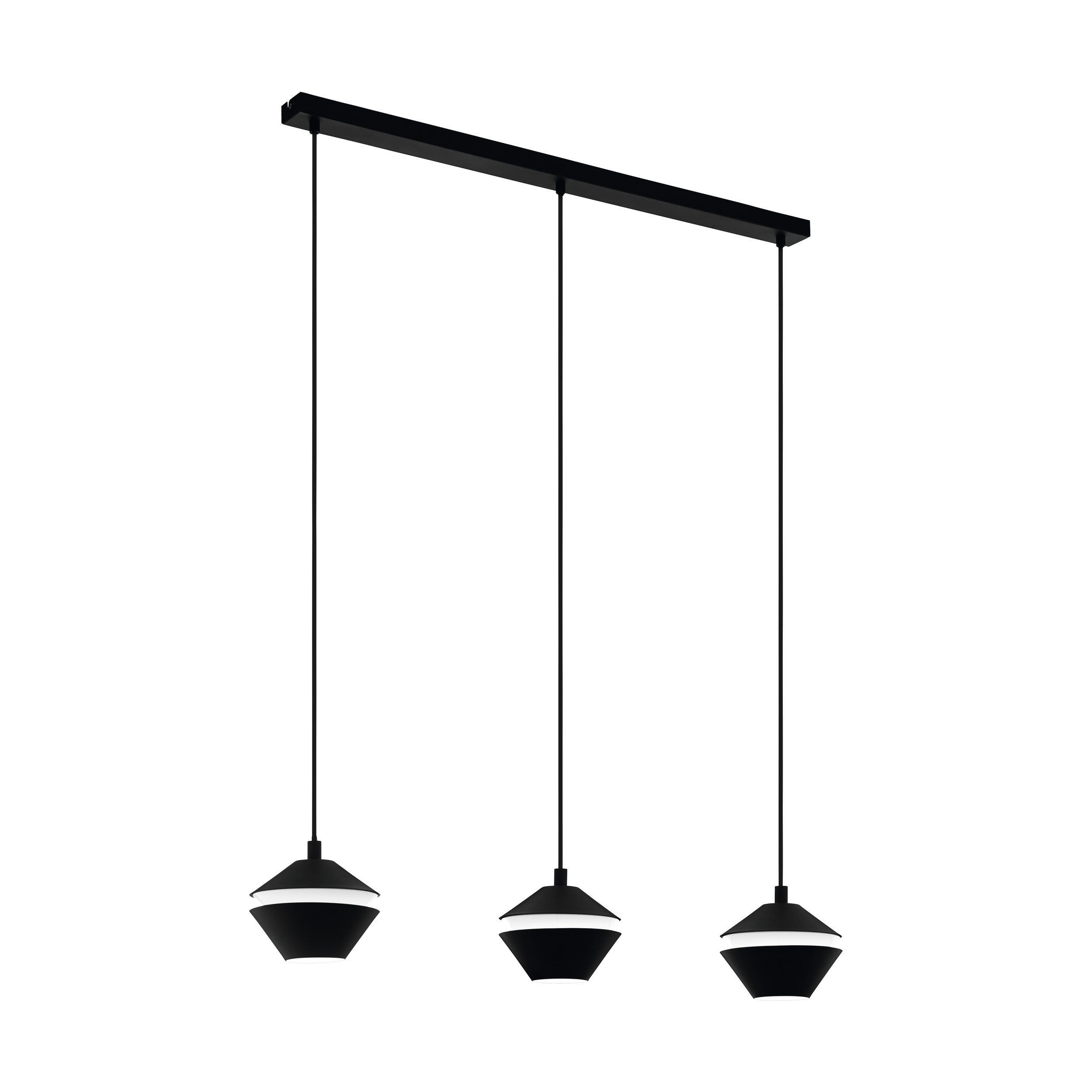 EGLO LED-Hängeleuchte Perpigo, Leuchtmittel inklusive, Hängelampe, Hängeleuchte, Esstischlampe, Pendellampe, GU10, L 92,5 cm