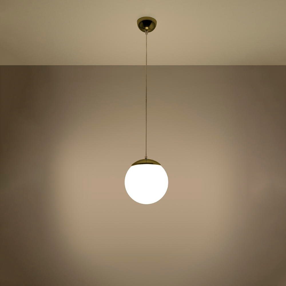 famlights Hängeleuchte, Pendelleuchte Uma Hängeleuchte, in und Leuchtmittel Nein, 200mm, Pendelleuchte keine Pendellampe, Weiß Angabe, E27 Gold enthalten: warmweiss