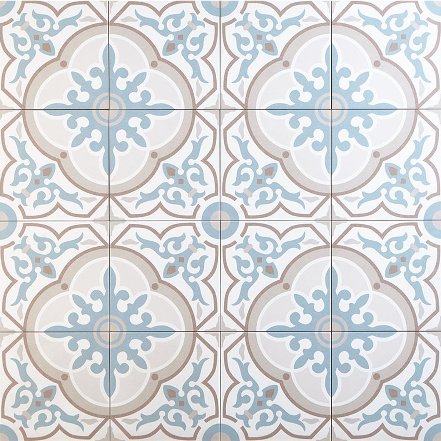 Casa Moro Bodenfliese Mediterrane Keramikfliesen Aydan 20x20 cm Feinsteinzeug Bodenfliesen, Feinsteinzeug, Mehrfarbig, Wandfliesen Küche, Flur & Badezimmer, Frostsicher Zementfliesenoptik FL7024