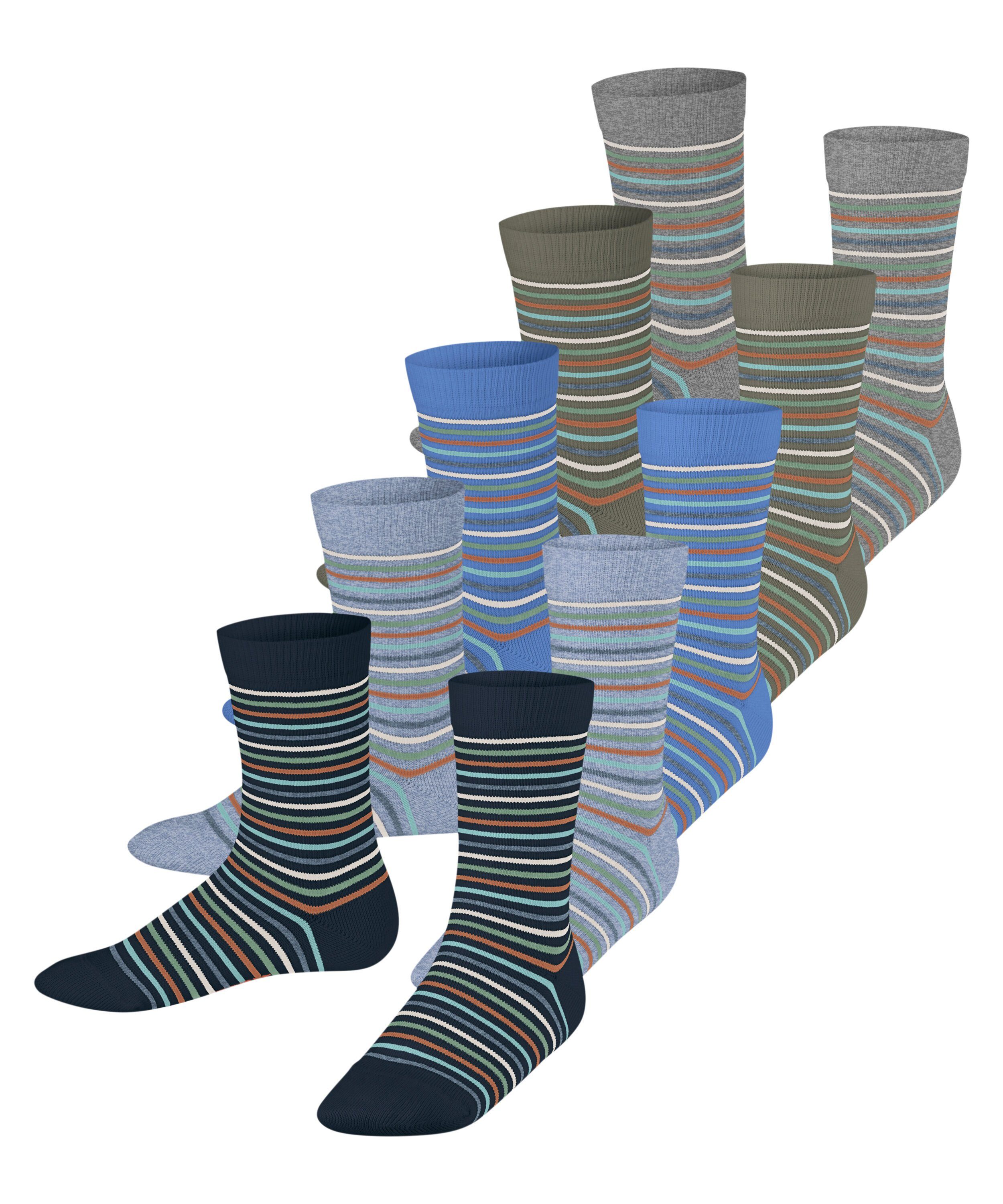 Esprit Socken Multi Stripe 5-Pack (5-Paar) sortiment (0030)