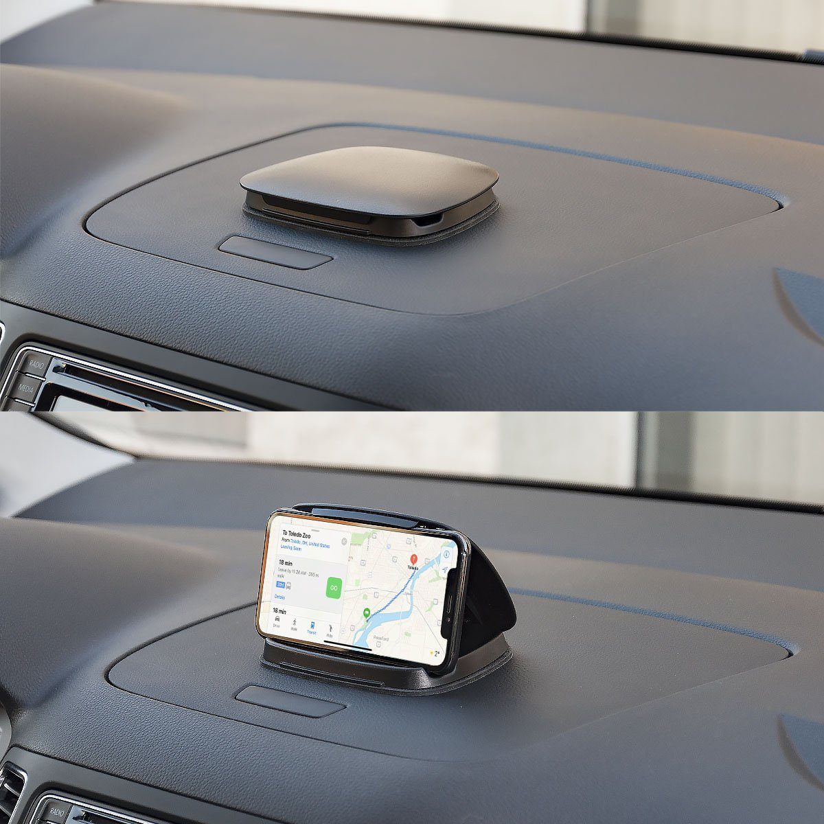 MidGard Smartphone-Halterung Universal Armaturenbrett Autohalterung für Smartphones, Navi usw., (bis 7.2 Zoll, rutschfest ohne Kleber, ohne Saugnapf)