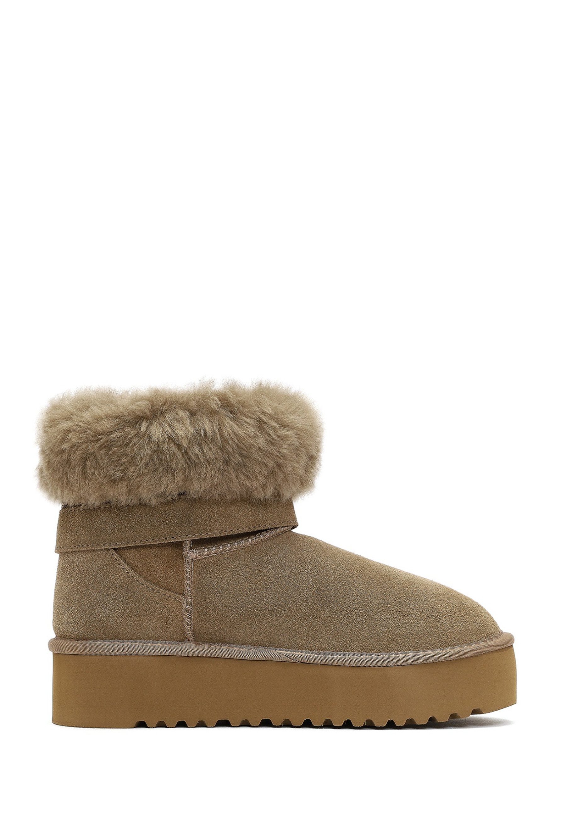 Derimod Teddy-Stiefel aus Veloursleder Ankleboots