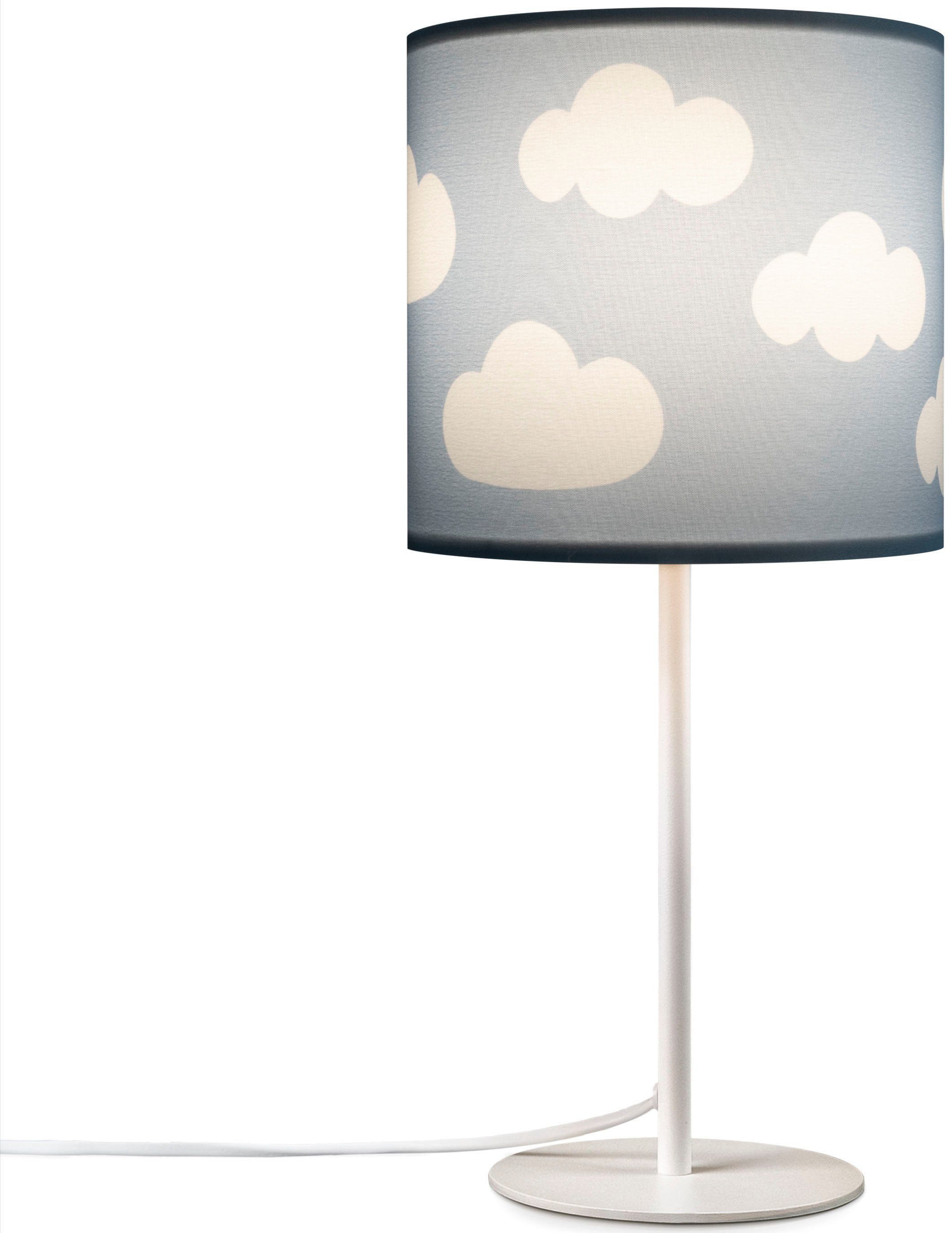 Paco Home Tischleuchte Luca Cosmo, ohne Leuchtmittel, Kinderlampe Nacht Kinderzimmer Wolken Himmel | Tischlampen