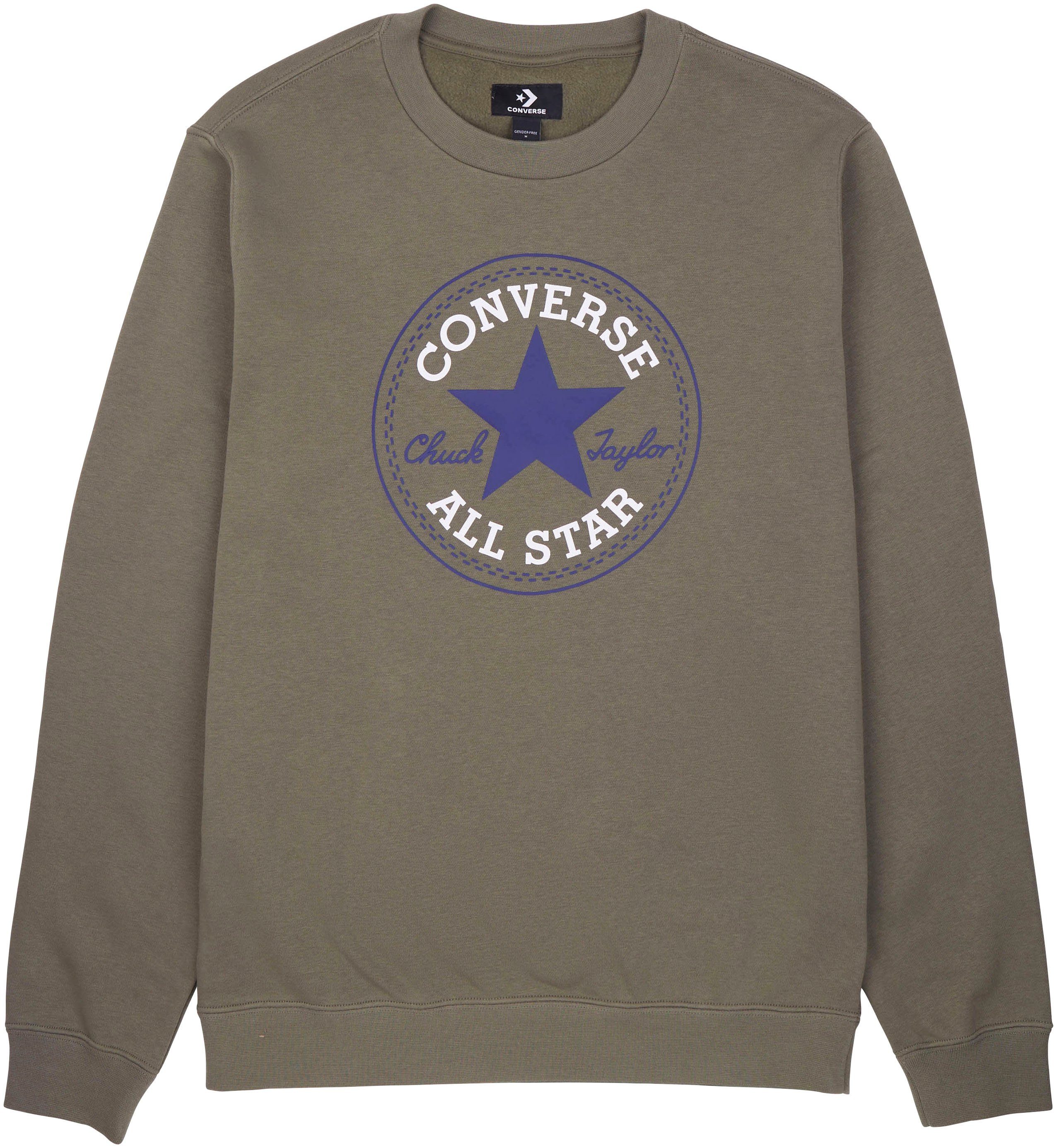 Converse Sweatshirt UNISEX ALL olive BACK PATCH BRUSHED STAR
