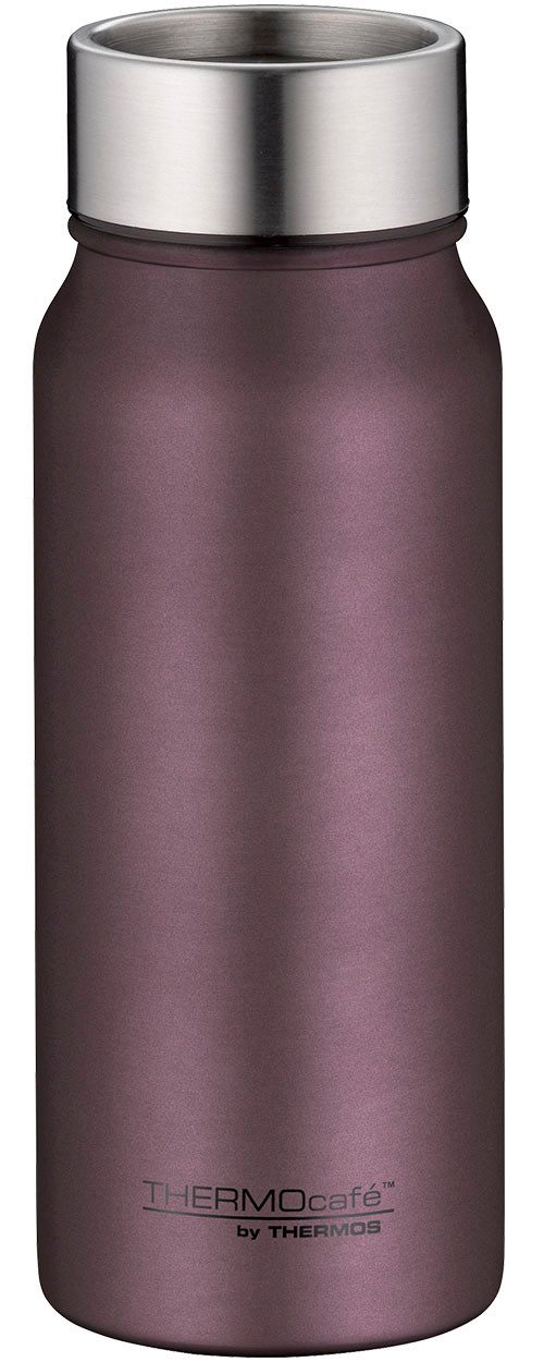 THERMOcafé Thermobecher TC DRINKING MUG, absolut dicht, spülmaschinenfest, 1-tlg., Edelstahl, Kunststoff, Silikon, 0,5l, 9h heiß & 20h kalt, zerlegbares Push Button Lid