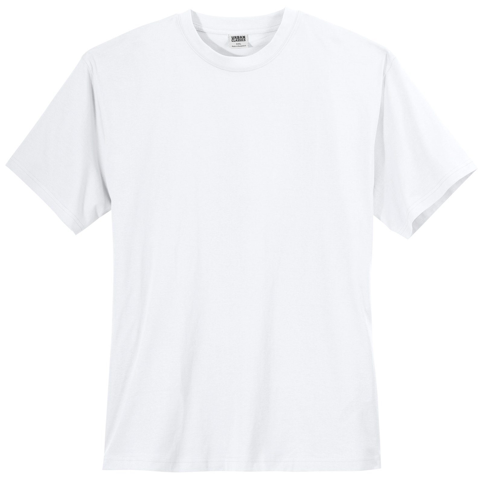 Endpreis im Ausverkauf Urban Classics Plus Übergrößen T-Shirt weiß Size Urban Classics Rundhalsshirt Herren