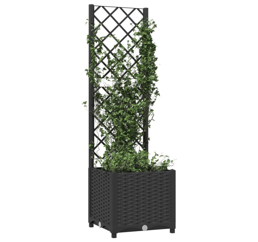 Thumbnail - DOTMALL Pflanzkübel Pflanzkübel mit Spalier Schwarz 40x40x136 cm PP