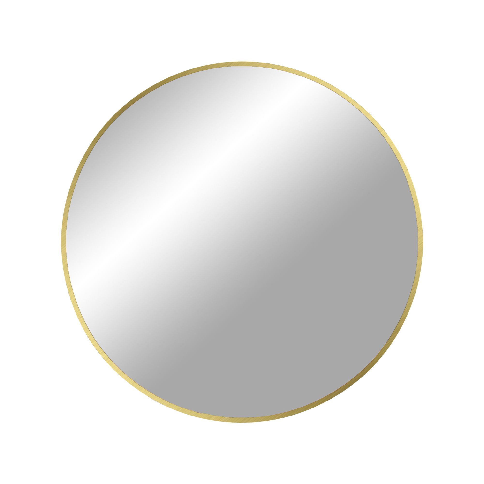 tinkaro Spiegel Madrid ø60 cm Messing-Optik (1-St), Wandspiegel aus Aluminium zur optischen Erweiterung kleiner Räume