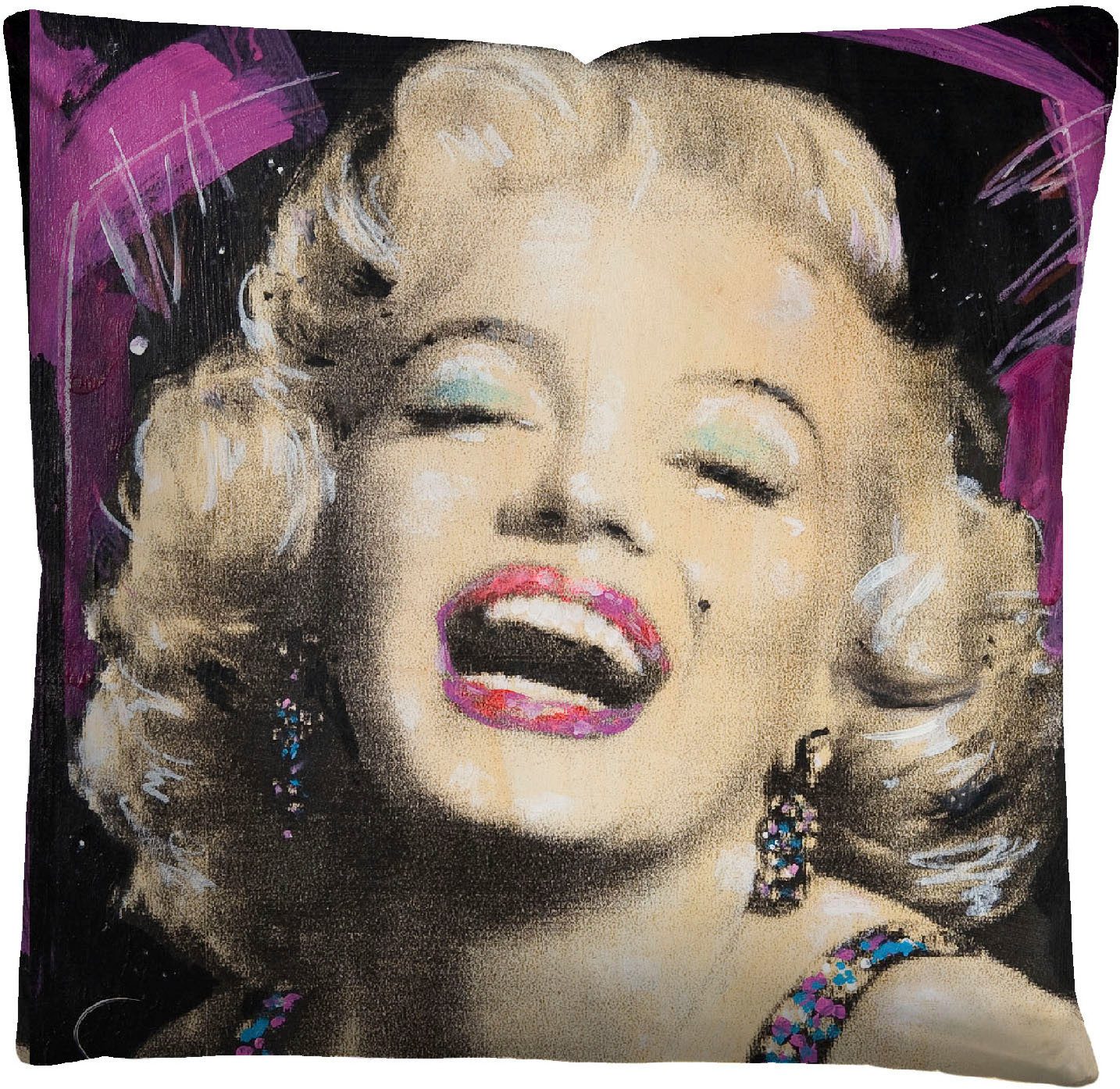 Castell - Markenbettwäsche Wendebettwäsche 561802 Marilyn Monroe - Sid Maurer, Microfaser, 2 teilig, feiner Glanz + weicher Griff, pflegeleicht, ganzjährig einsetzbar, RV
