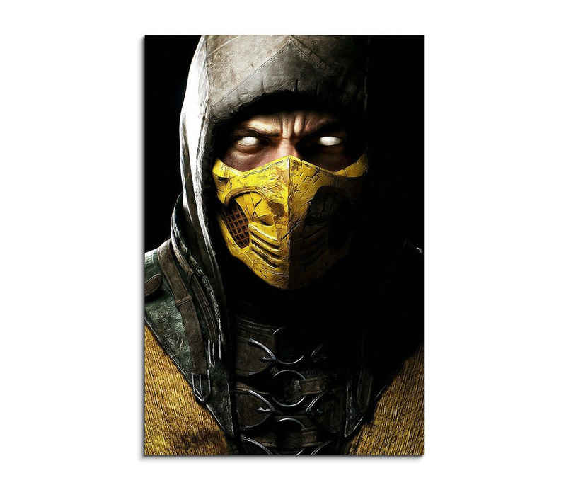Sinus Art Leinwandbild Mortal Kombat X Scorpio 90x60cm