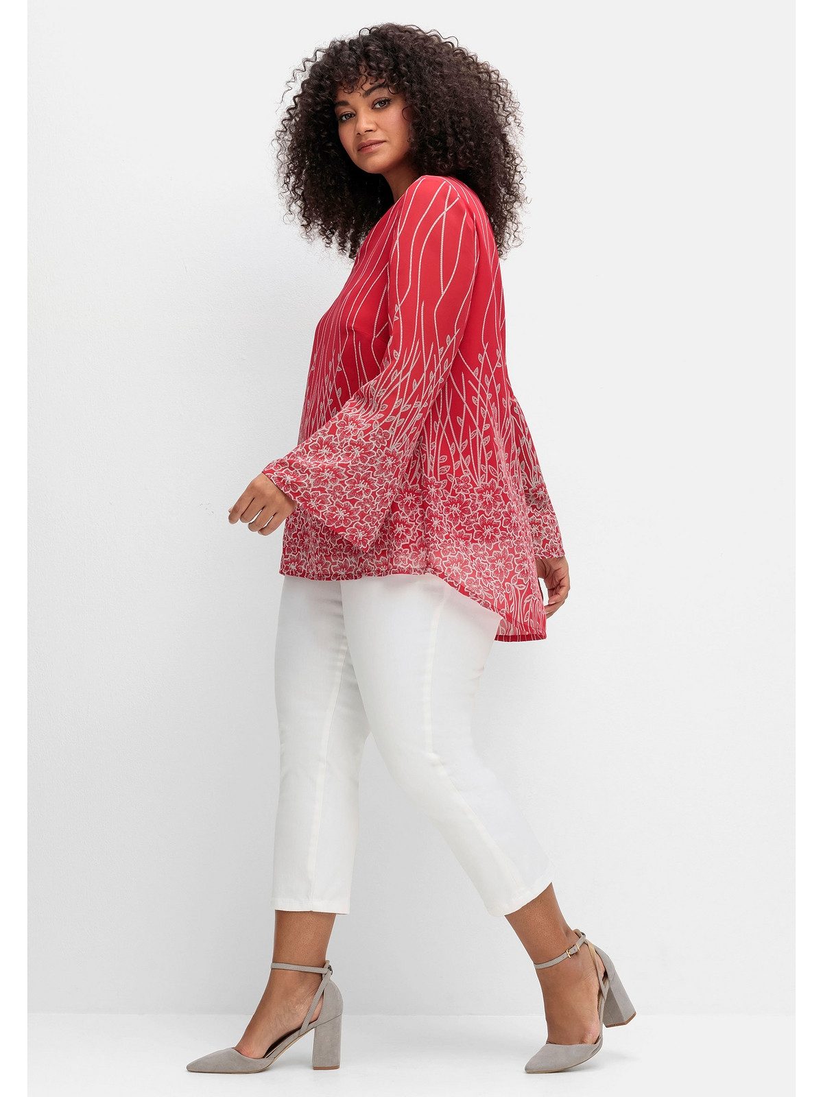 sheego by Joe Browns Tunika Große Größen aus Chiffon, mit blickdichtem Untershirt
