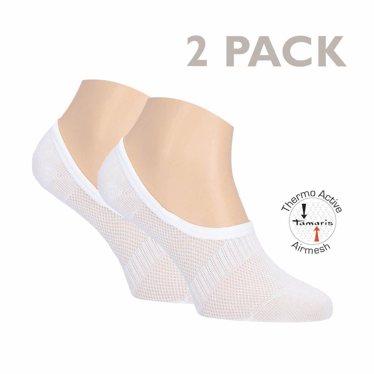 Tamaris Підслідники mit Fußbandage und Active Airmesh Sohle (2-Paar) Thermo-Active Airmesh Sohle