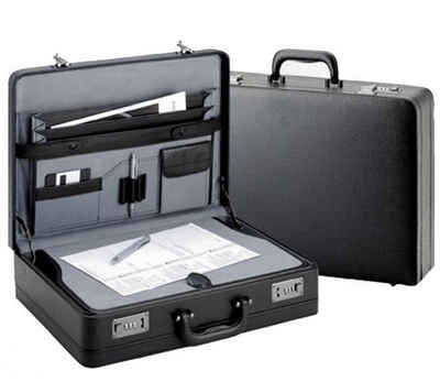 D&N Aktenkoffer Aktenkoffer mit Schreibplatte 46x33x12/14cm -