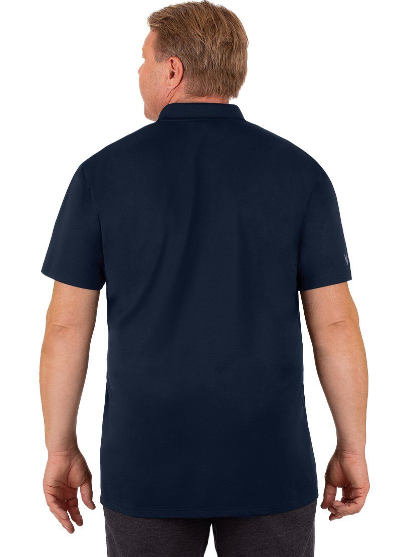 Trigema Knopfleiste aus Poloshirt mit Polyester Poloshirt navy TRIGEMA