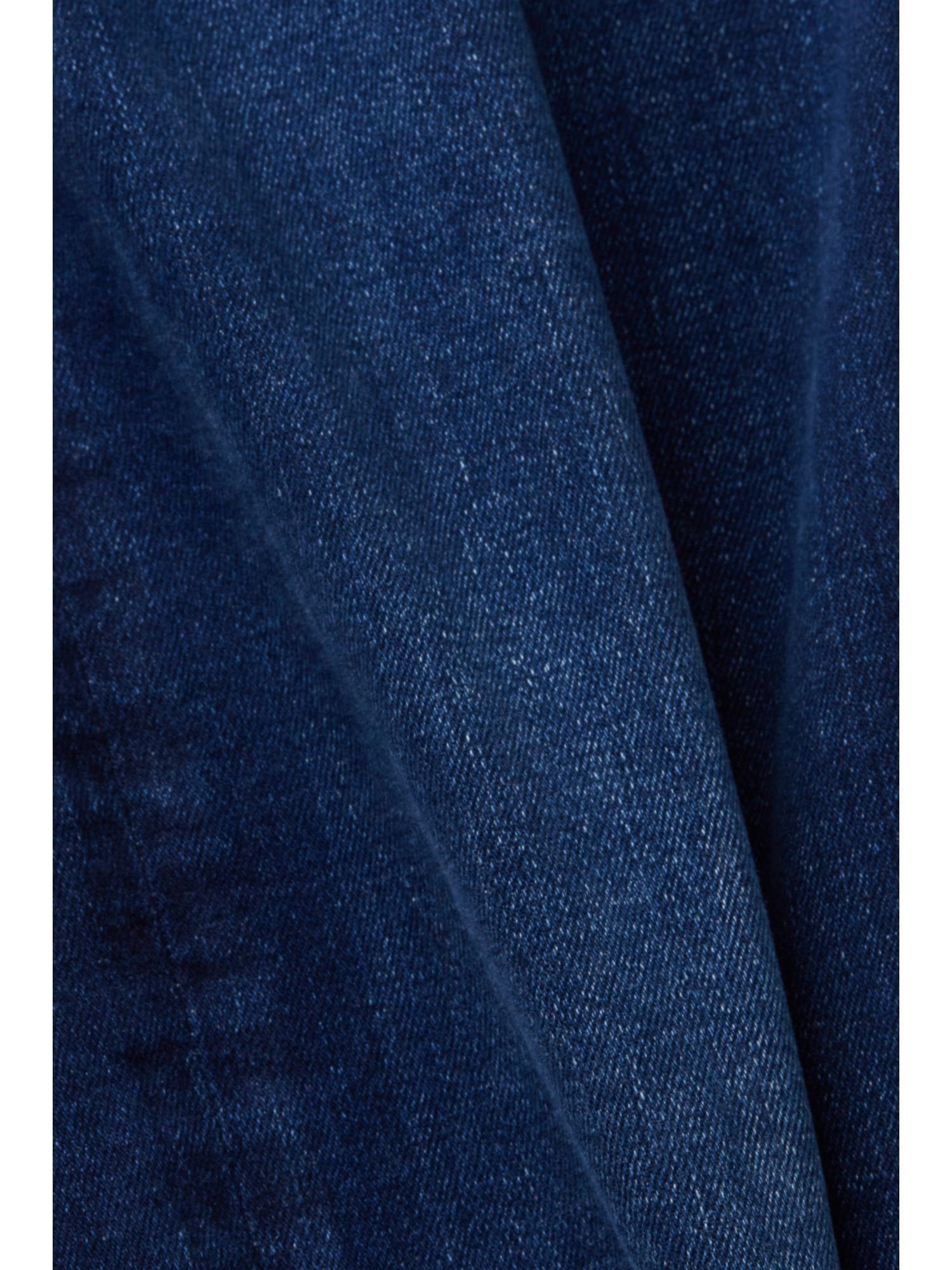 Straight-Jeans LIGHT Baumwollmix mit Bein, WASHED Esprit geradem Stretchjeans BLUE