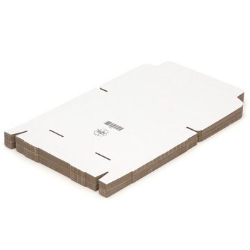 KK Verpackungen Versandkarton, 25 Maxibriefkartons 305 x 220 x 44 mm Postversand Warenversand Wellpappkartons Weiß