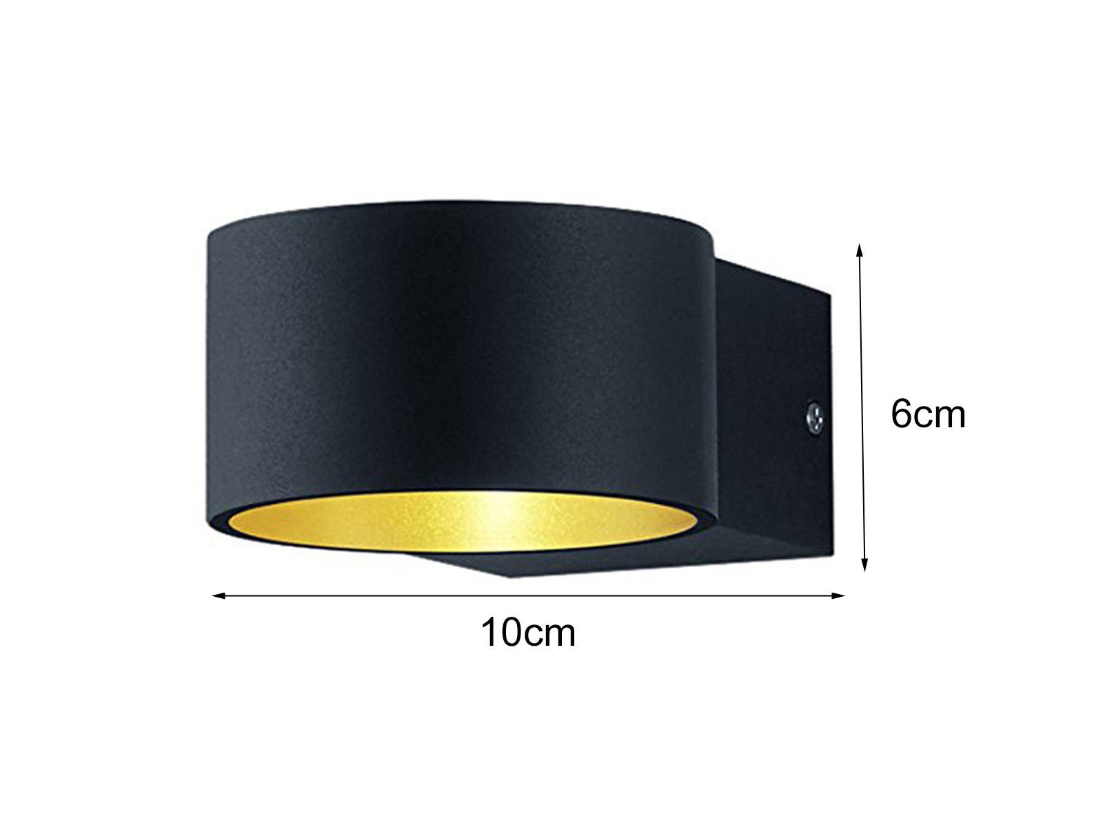 TRIO Leuchten LED Wandleuchte, LED fest integriert, Warmweiß, 2er Set kleine LED Wand-strahler innen Lichtspots Treppenaufgang H 6cm