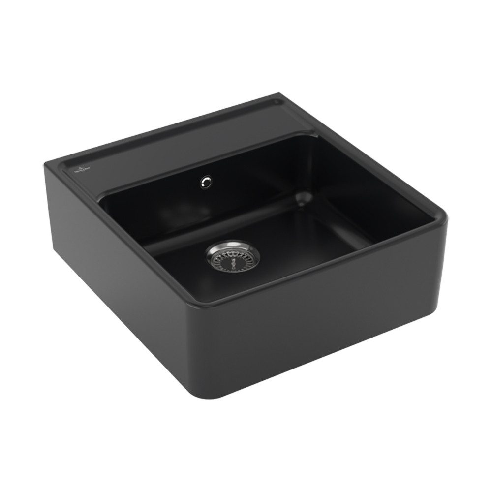 Villeroy & Boch Küchenspüle Spülmodul Spülstein Einzelbecken mit Handbetätigung Premiumline R7 Pur, 59,5/630 cm