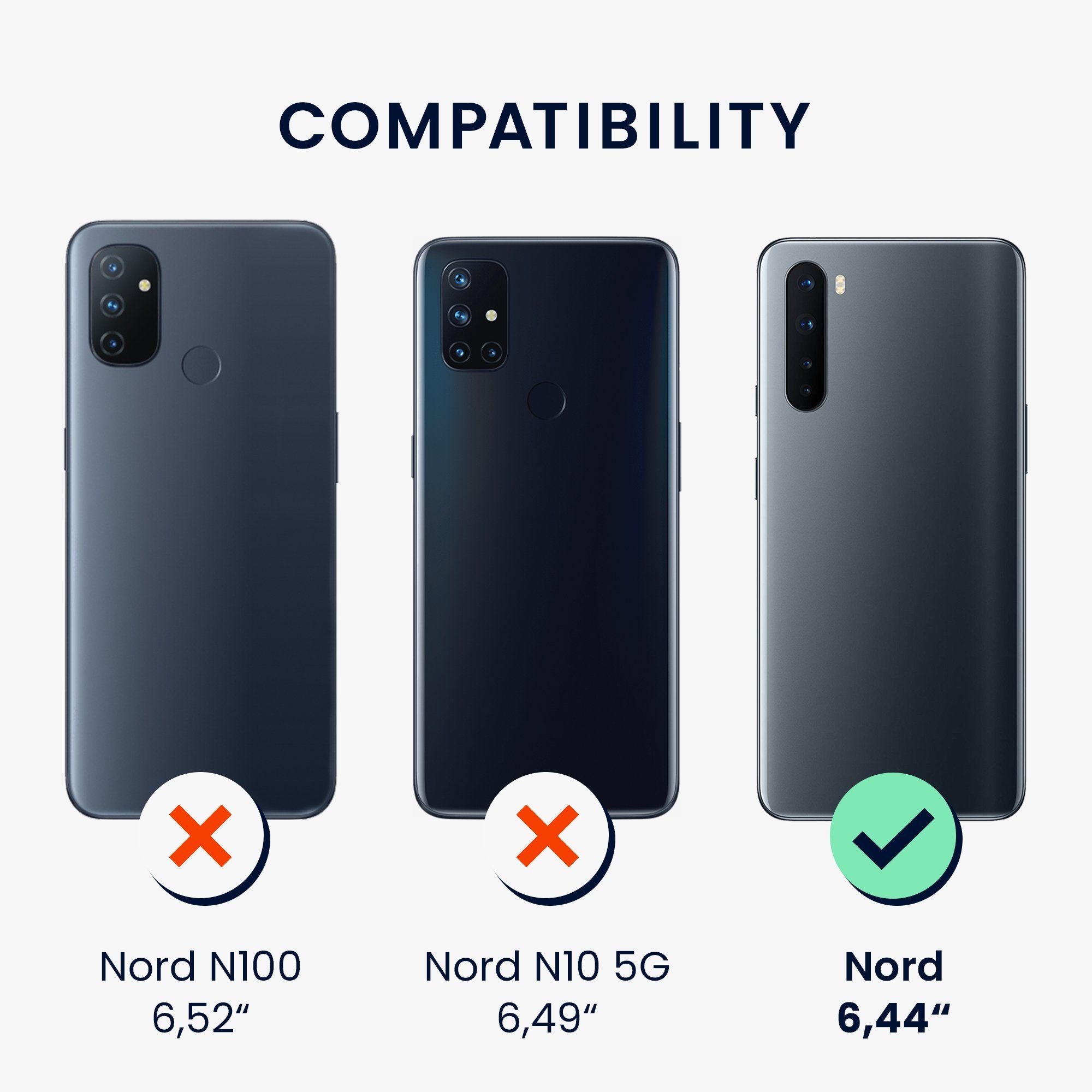 kwmobile Handyhülle Handyhülle für OnePlus Nord Hülle, Weiches Handy Silikon Case - Schutzhülle Cover