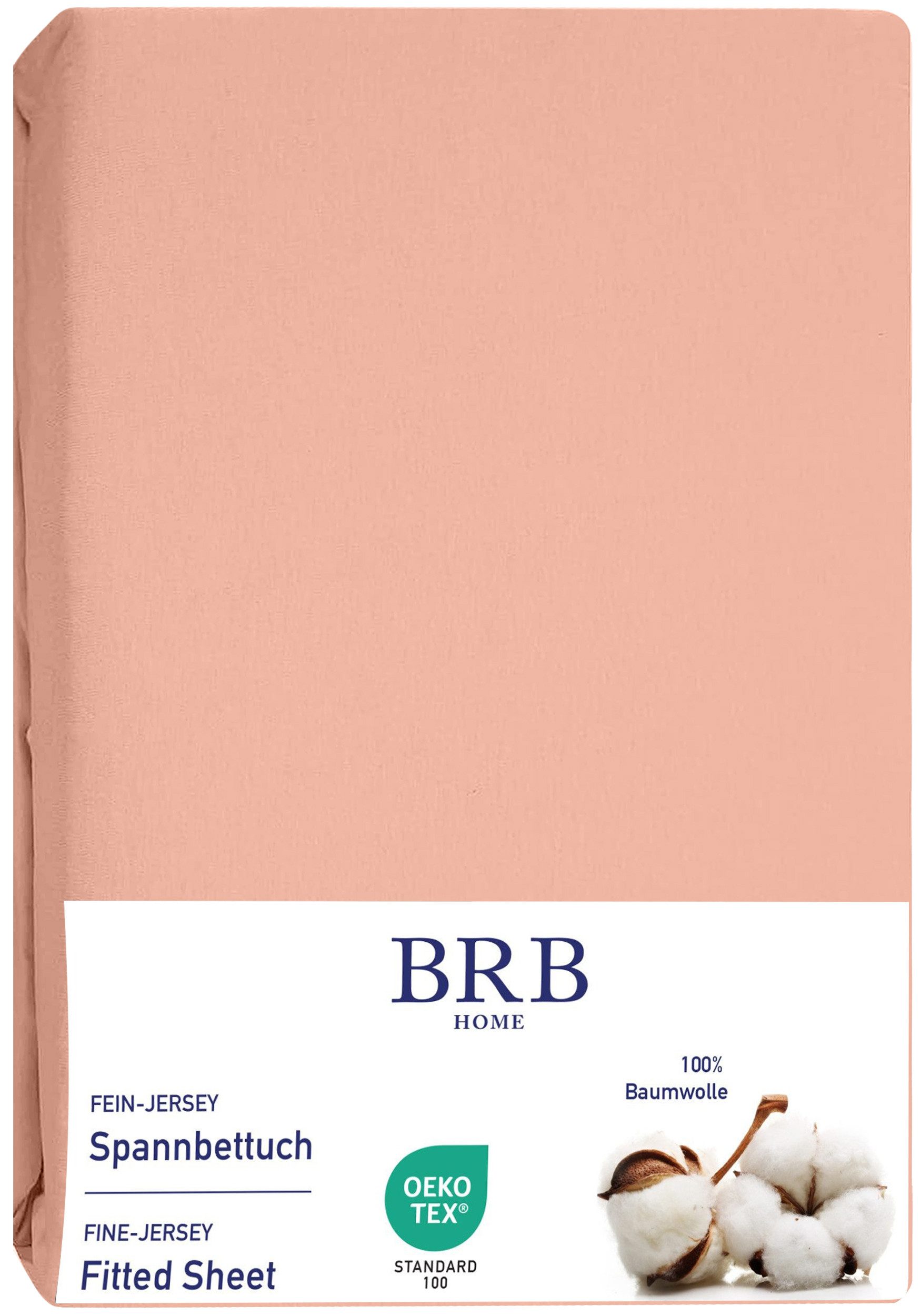 BRB HOME Spannbettlaken Spannbettuch Jersey Baumwolle Bettlaken Betttuch Mo günstig online kaufen