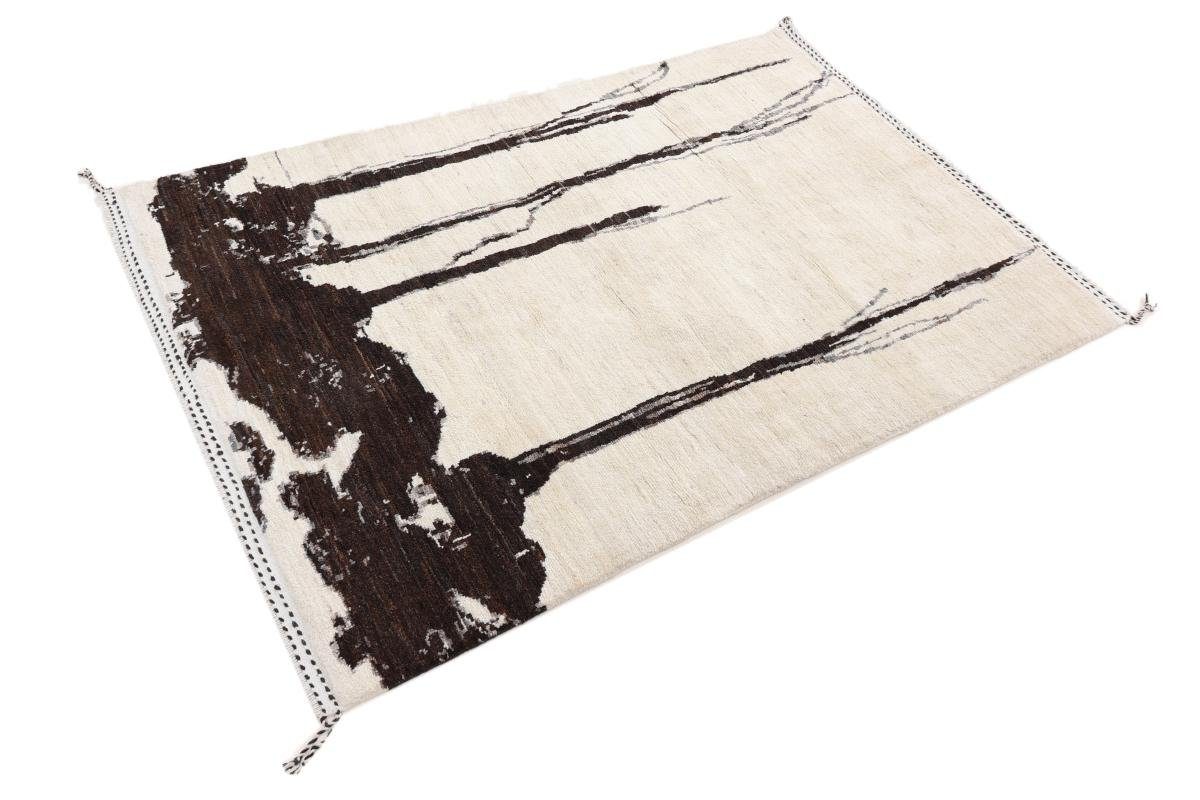 Orientteppich Berber Handgeknüpfter mm Design Orientteppich, rechteckig, 20 Nain 138x202 Moderner Ela Höhe: Trading
