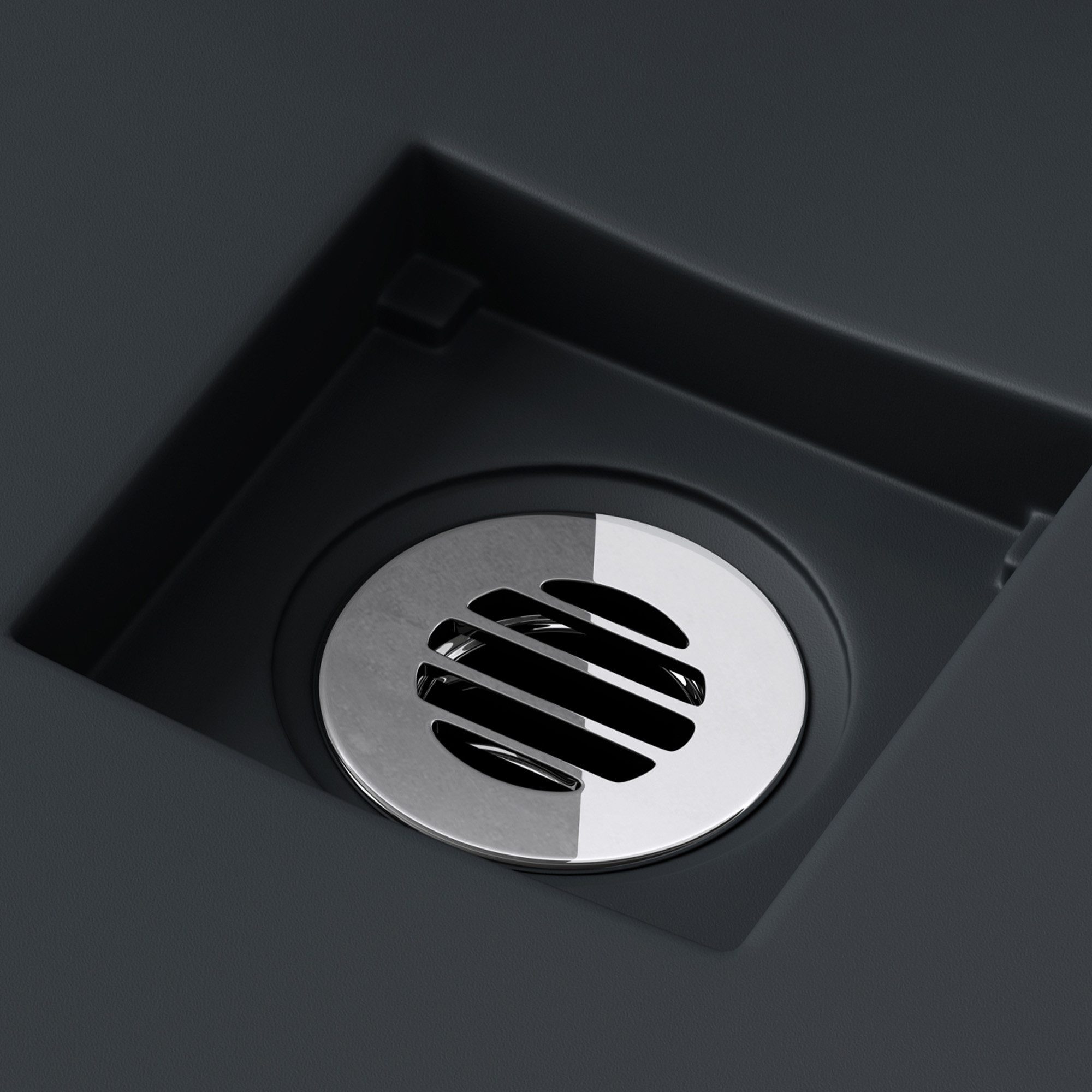 doporro Waschbeckenstöpsel Design Überlauf-Ablaufgarnitur Ventil Abfluss aus Chrom PU22, Ø 6.2 cm (Hardware-fitting)