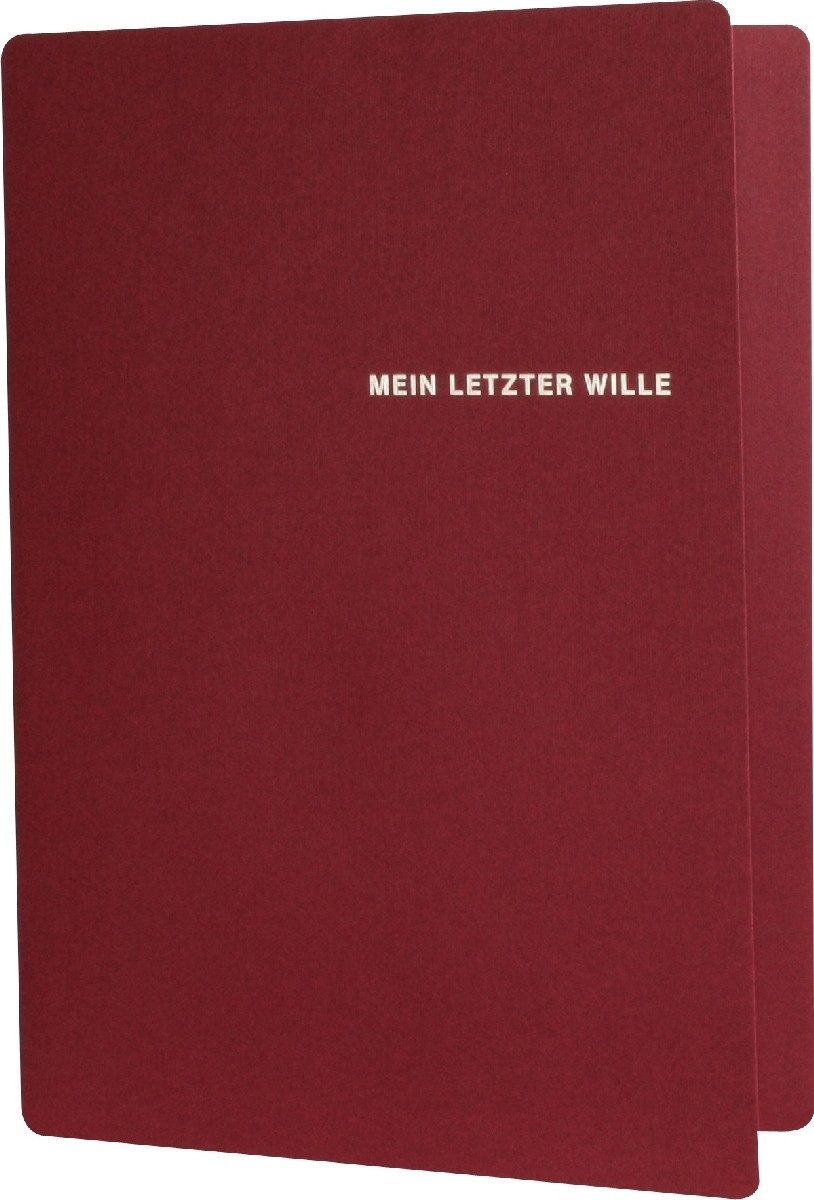 RNK Verlag Formularblock Mappe 'Mein letzter Wille' A4 weinrot