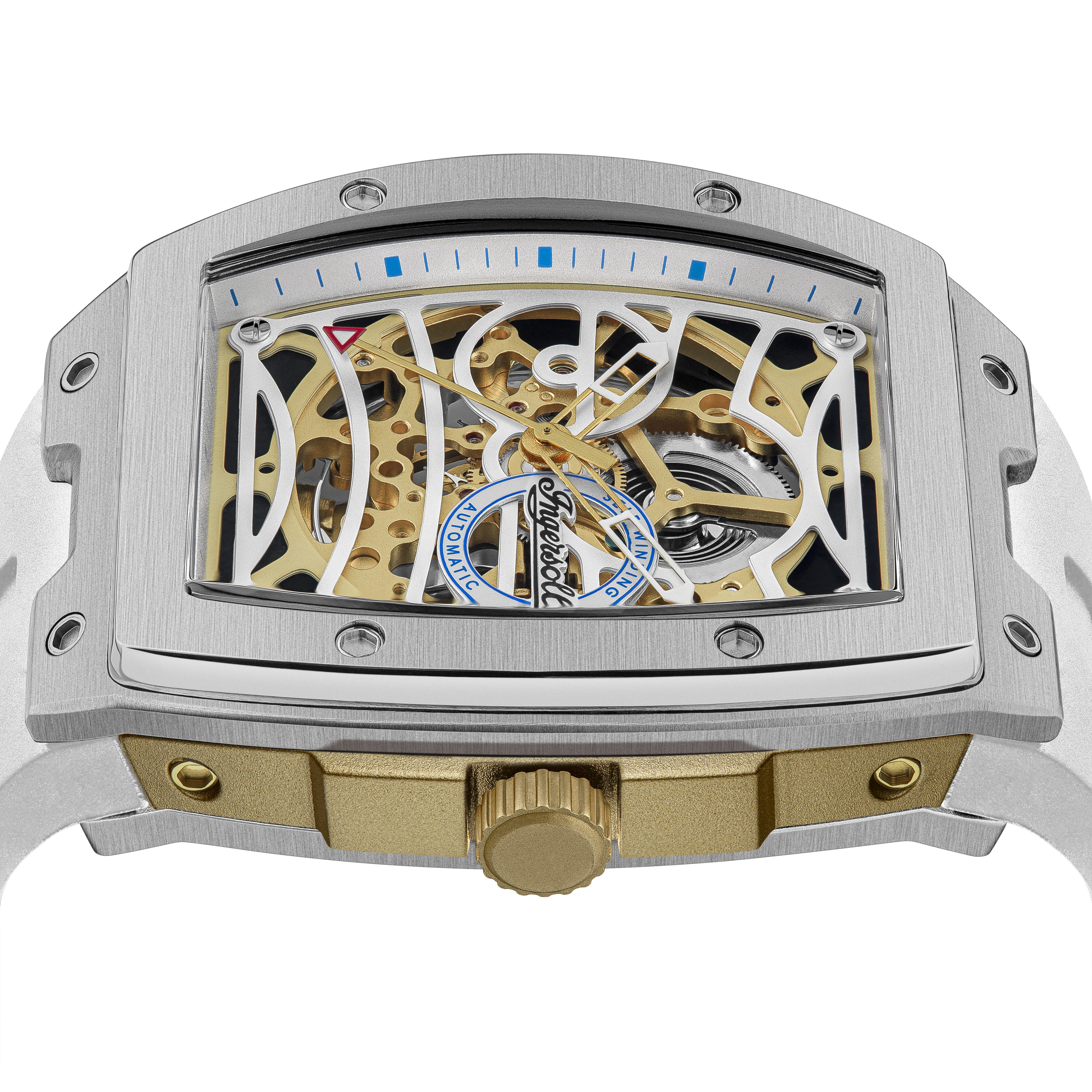 Ingersoll Automatikuhr The Challenger I12309, Armbanduhr, Herrenuhr, Mechanische Uhr, Silikonarmband, analog