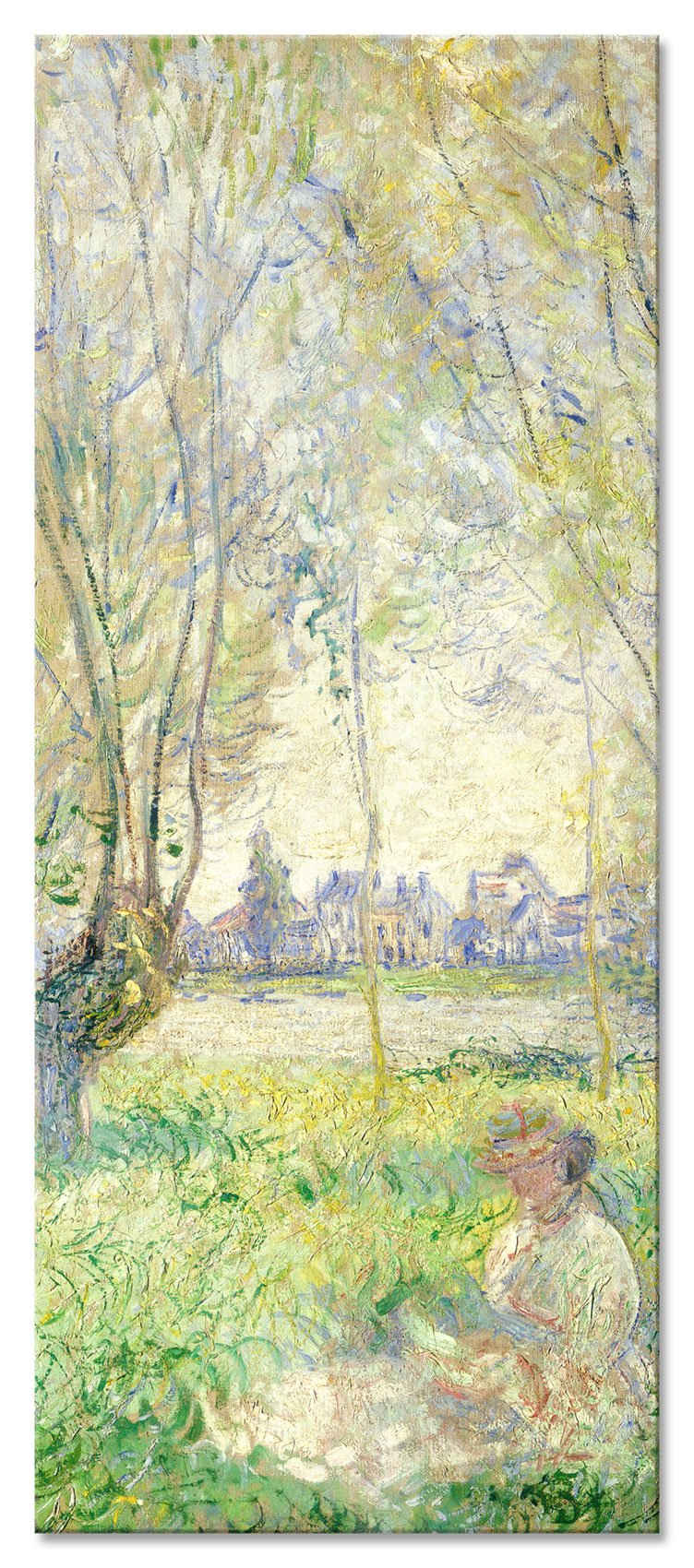 Pixxprint Glasbild Claude Monet - Topinambur Blumen, Claude Monet - Topinambur Blumen (1 St), Glasbild aus Echtglas, inkl. Aufhängungen und Abstandshalter