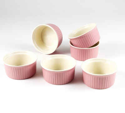Hanseküche Soufflée-Form Creme Brulee Schälchen – Hochwertiges 6er Set, Keramik, (1-St), Perfekte Größe und hoher Rand